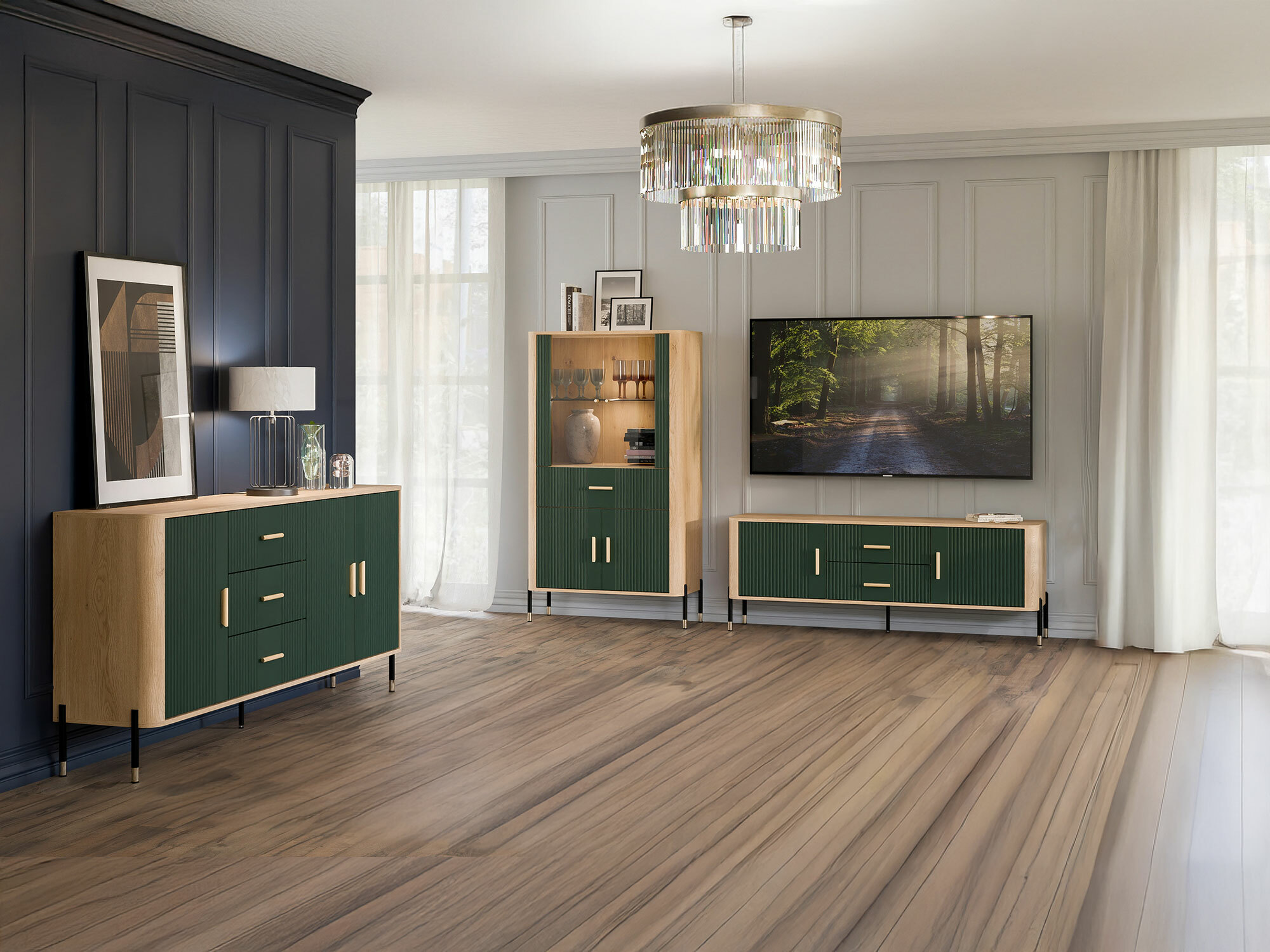 TV-meubel Flosora 103 (Groen)