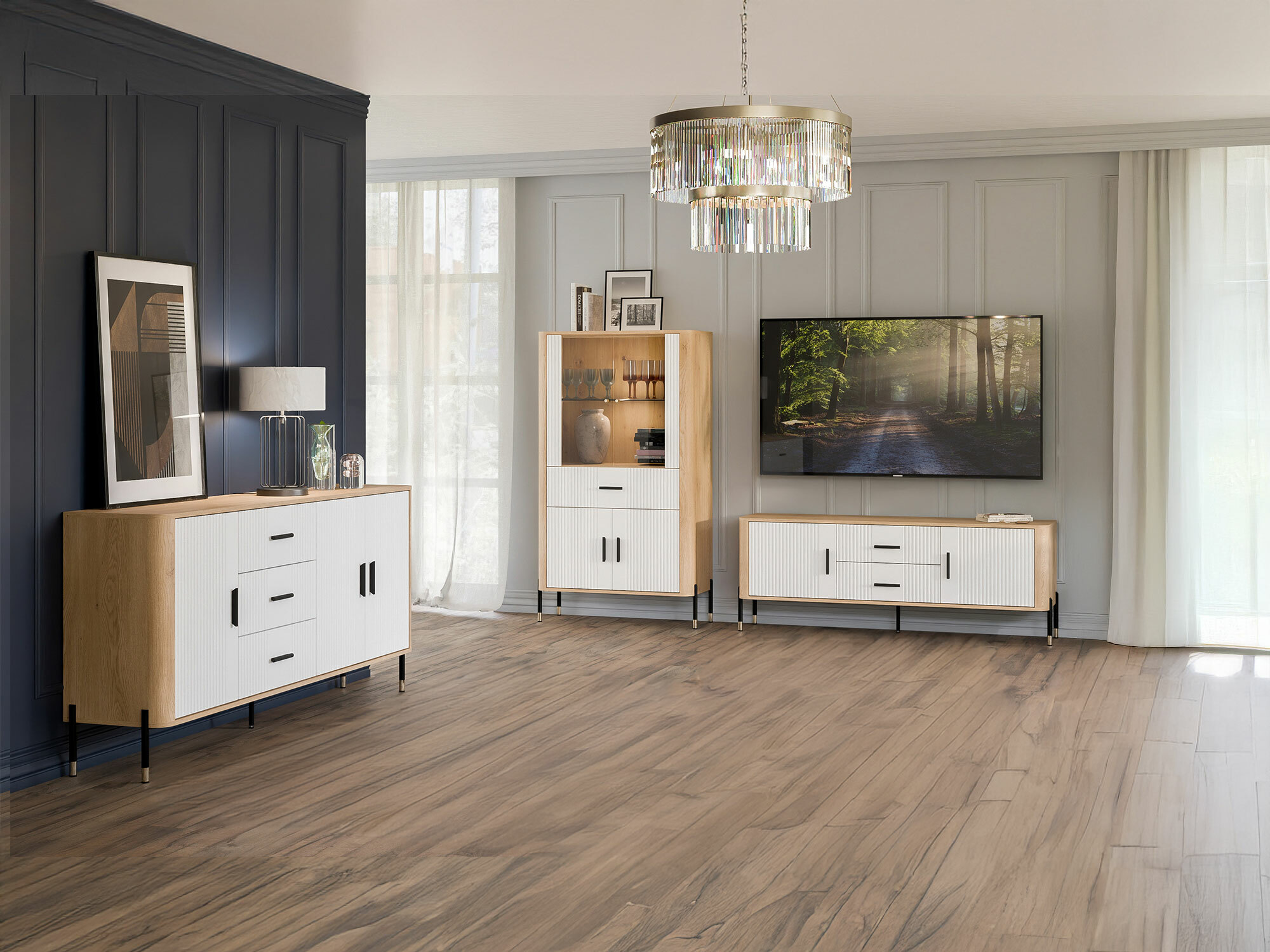 TV-meubel Flosora 103 (Wit)