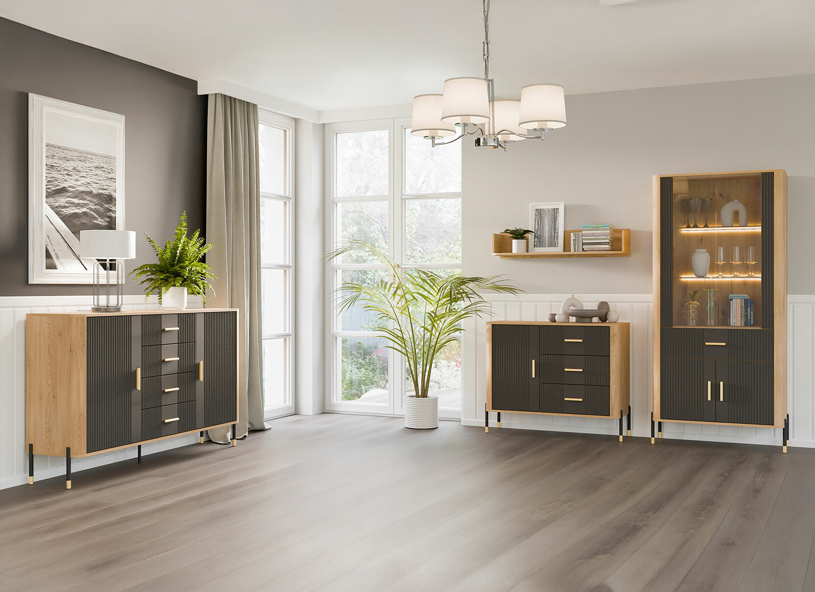 Ladekast Flosora 107 (Antraciet)