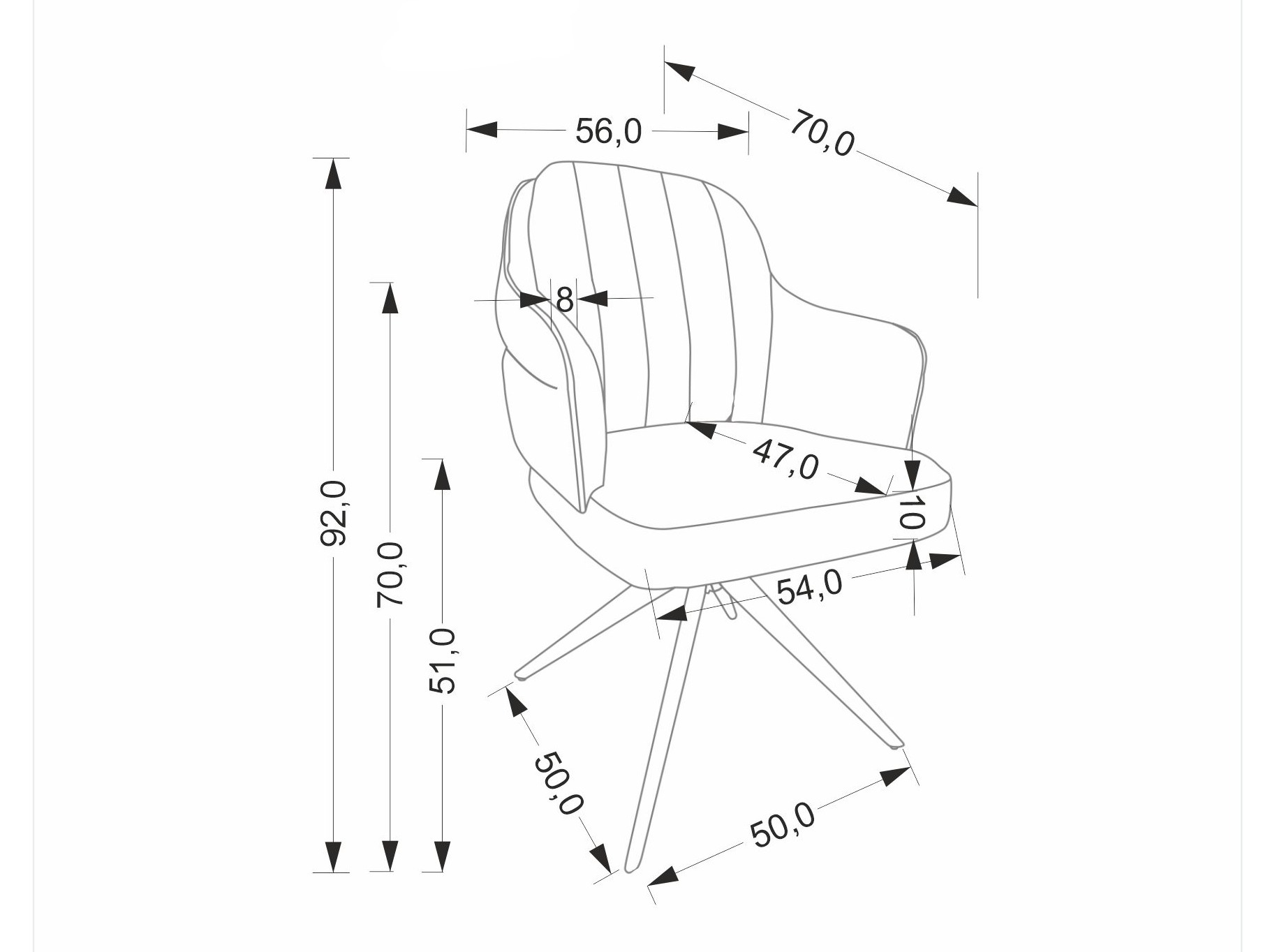 Stoel Houston 2019 (Beige)