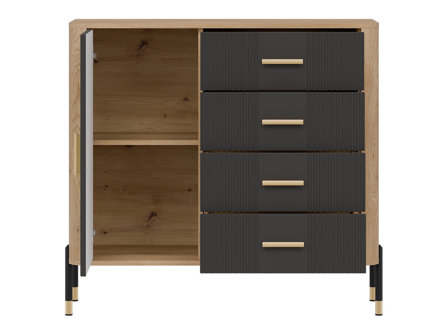 Ladekast Flosora 117 (Antraciet)