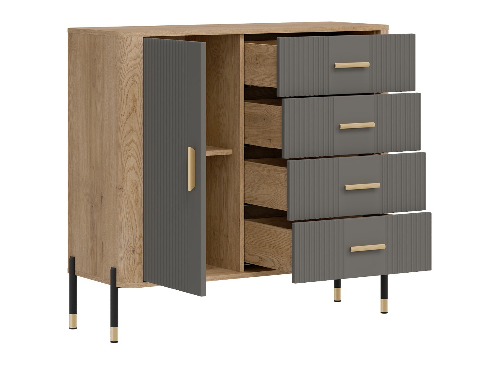 Ladekast Flosora 117 (Grijs)