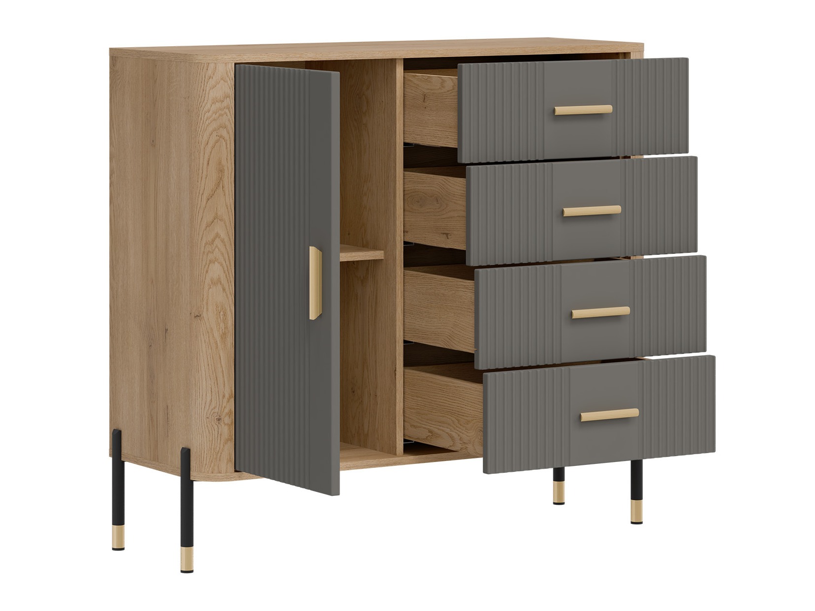 Ladekast Flosora 117 (Grijs)