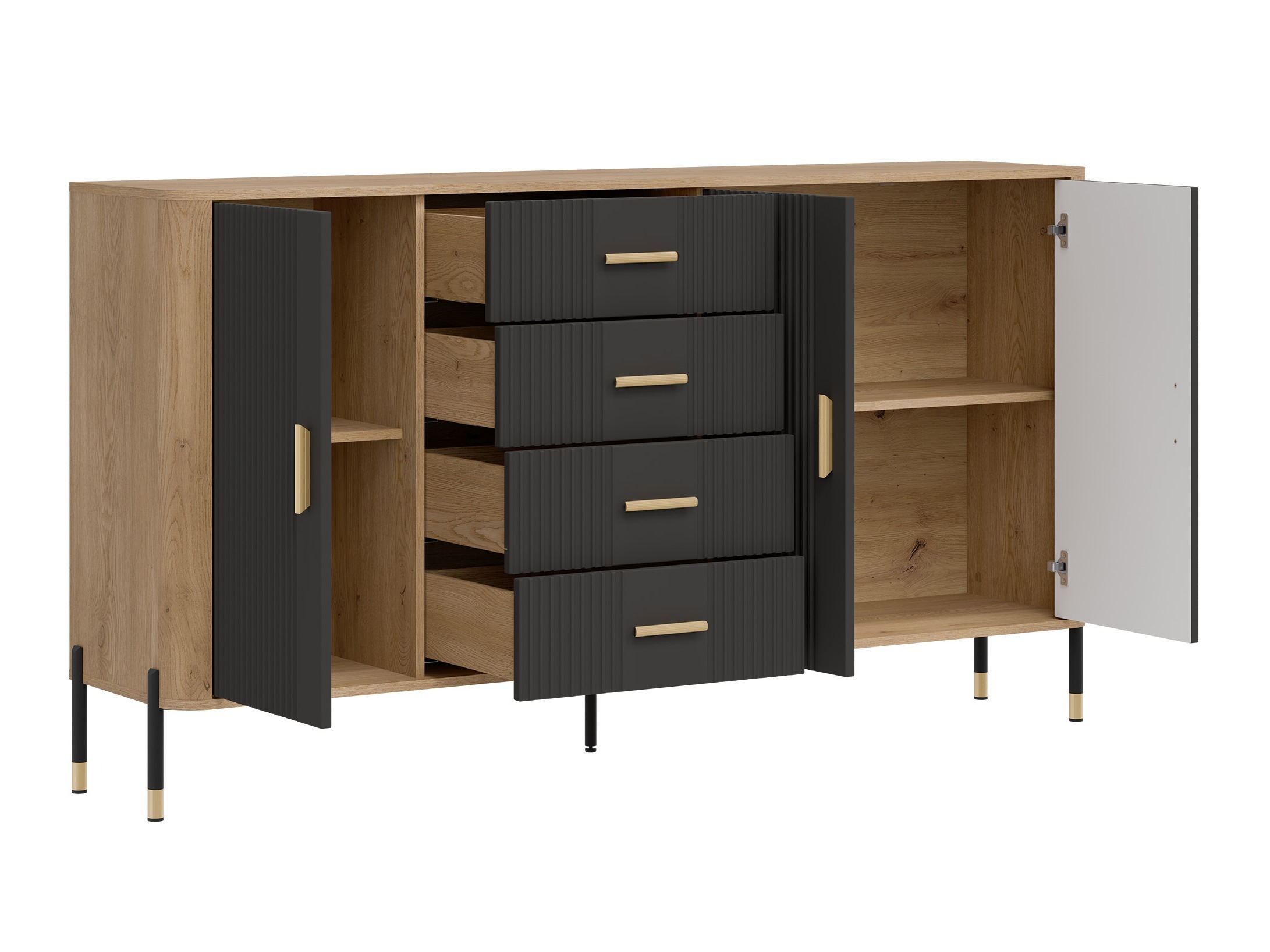 Ladekast Flosora 121 (Antraciet)