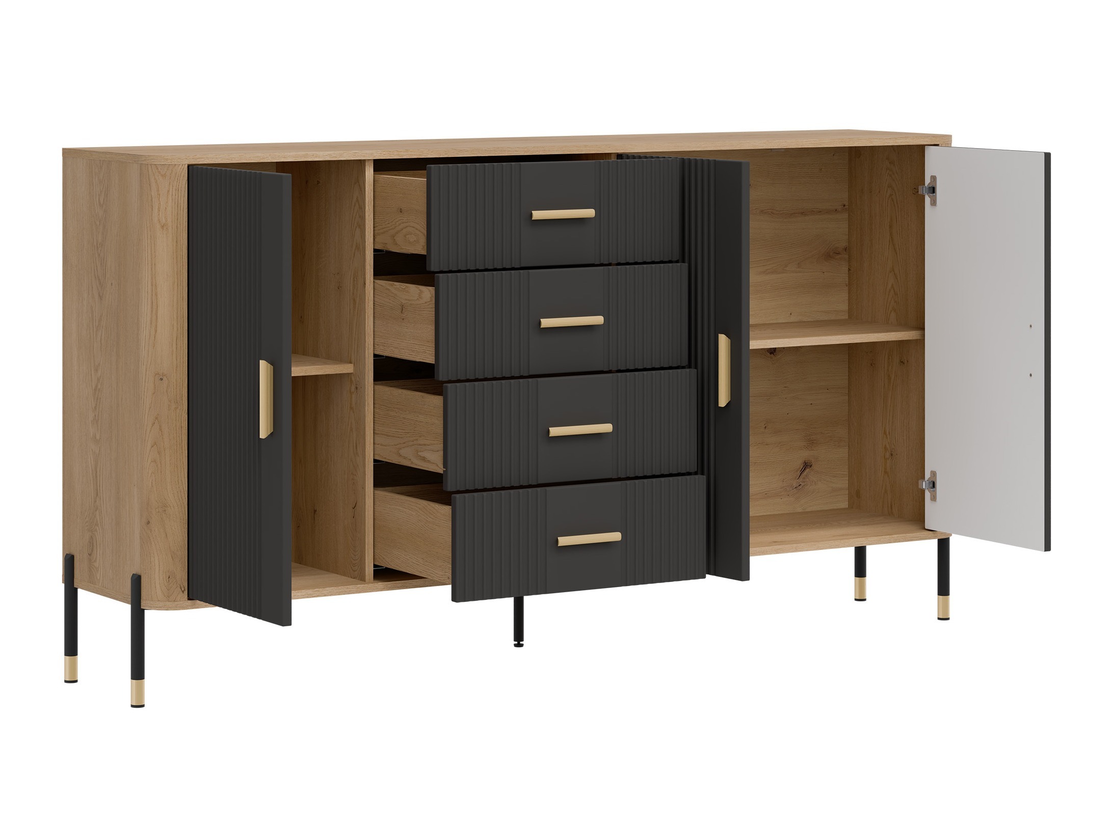 Ladekast Flosora 121 (Antraciet)