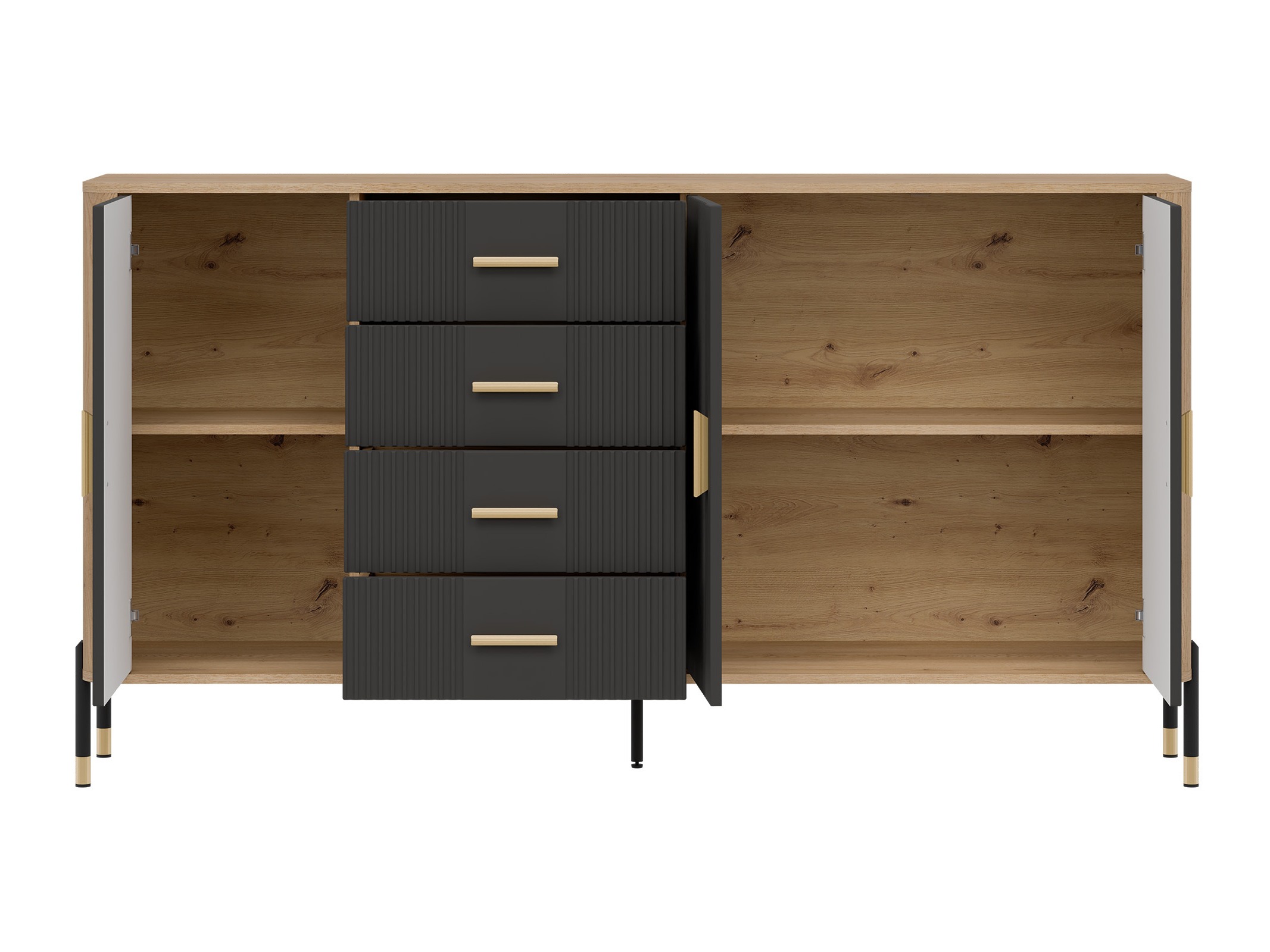 Ladekast Flosora 121 (Antraciet)