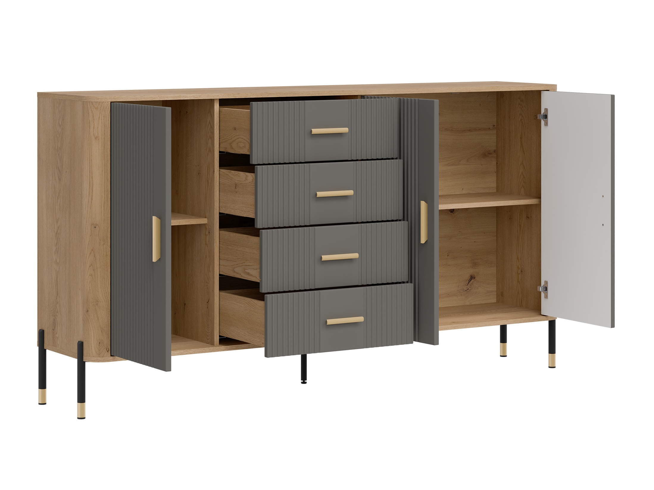 Ladekast Flosora 121 (Grijs)