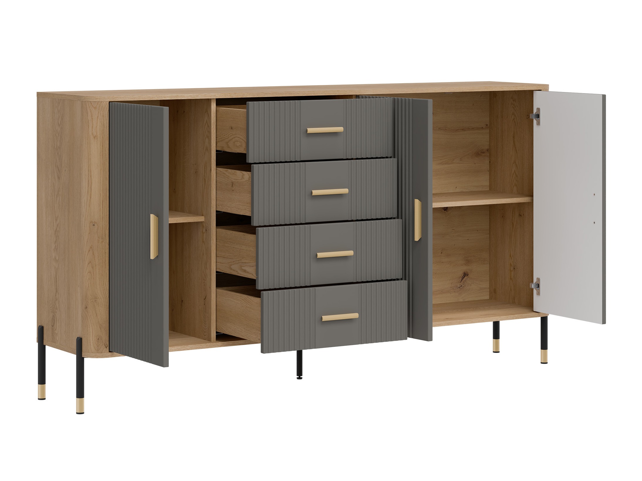 Ladekast Flosora 121 (Grijs)