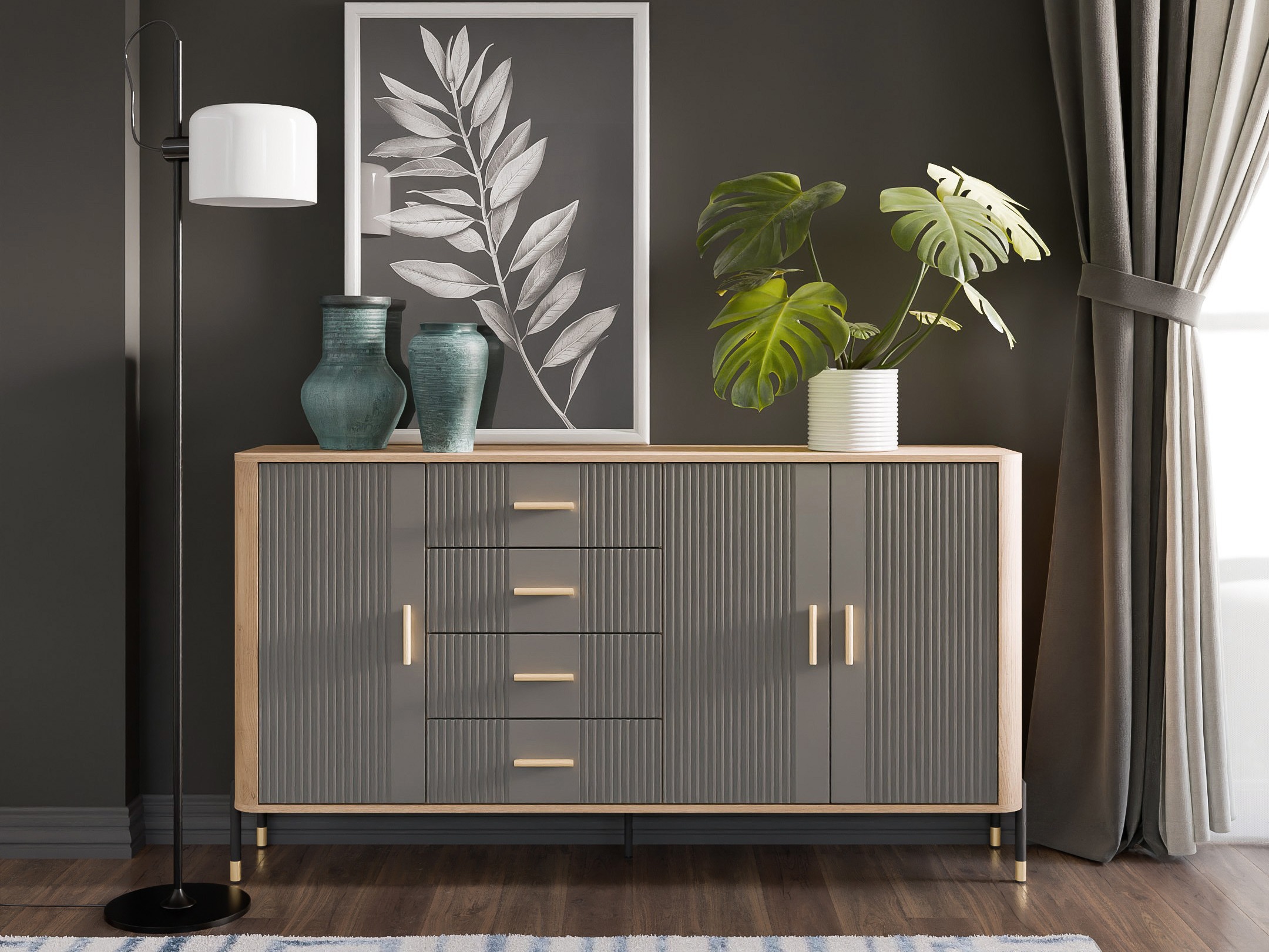 Ladekast Flosora 121 (Grijs)