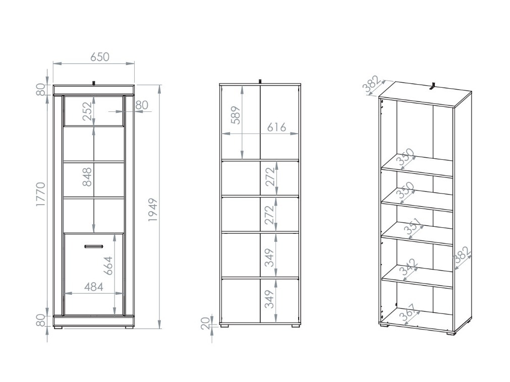 Boekenkast Enolevi 100