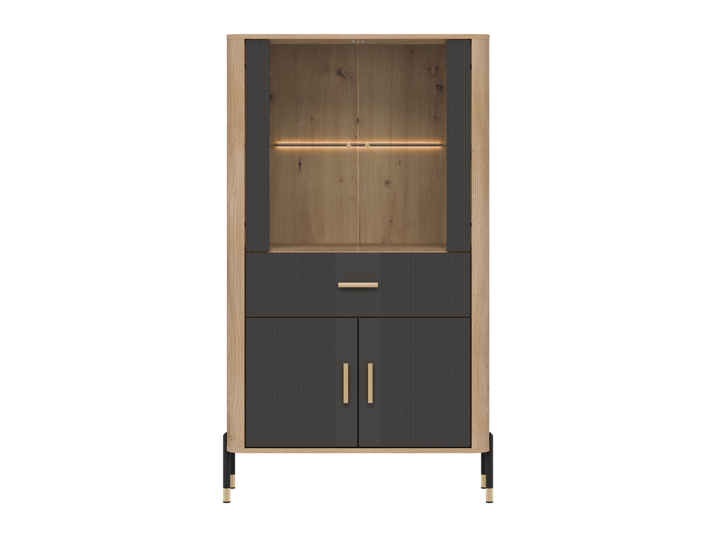 Boekenkast Flosora 125 (Antraciet)