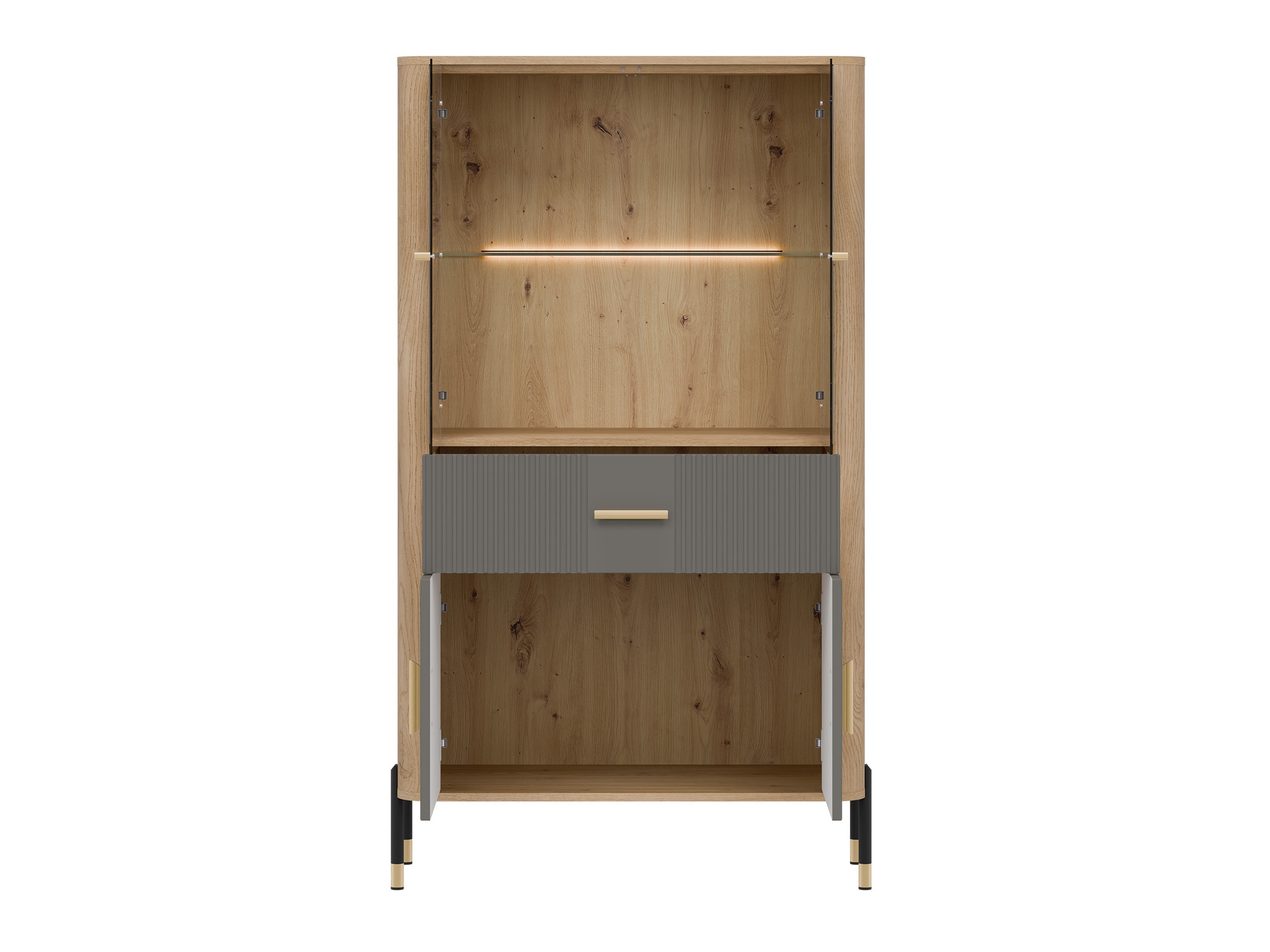 Boekenkast Flosora 125 (Grijs)