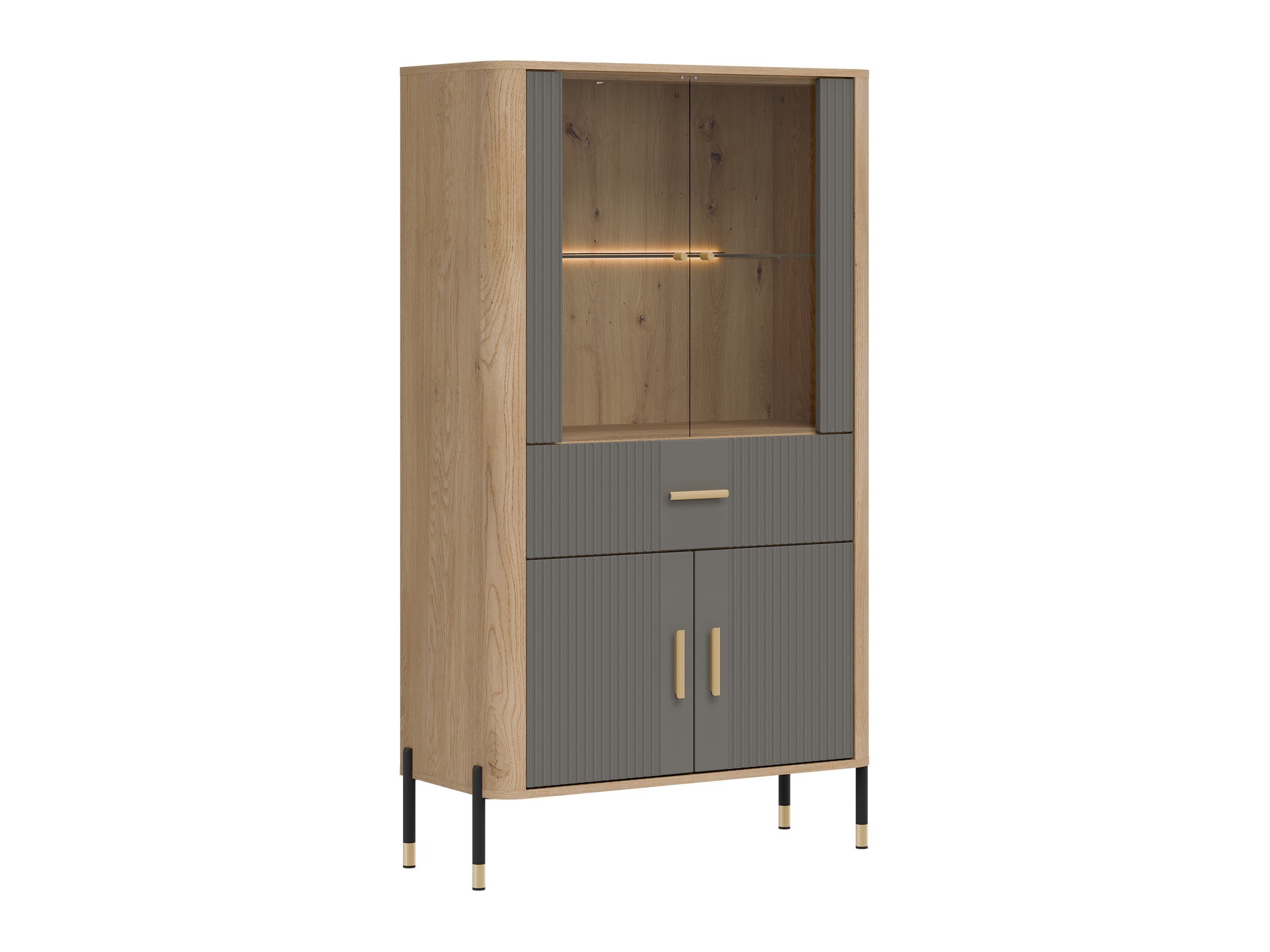 Boekenkast Flosora 125 (Grijs)