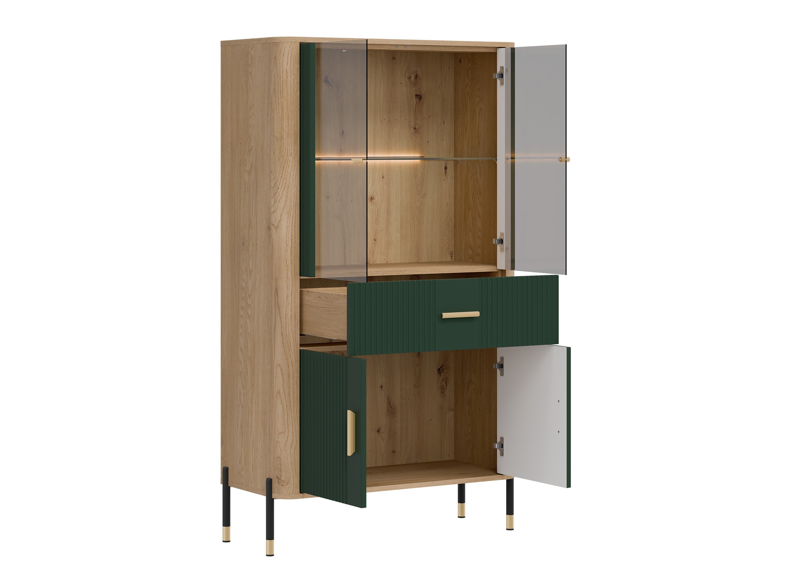 Boekenkast Flosora 125 (Groen)