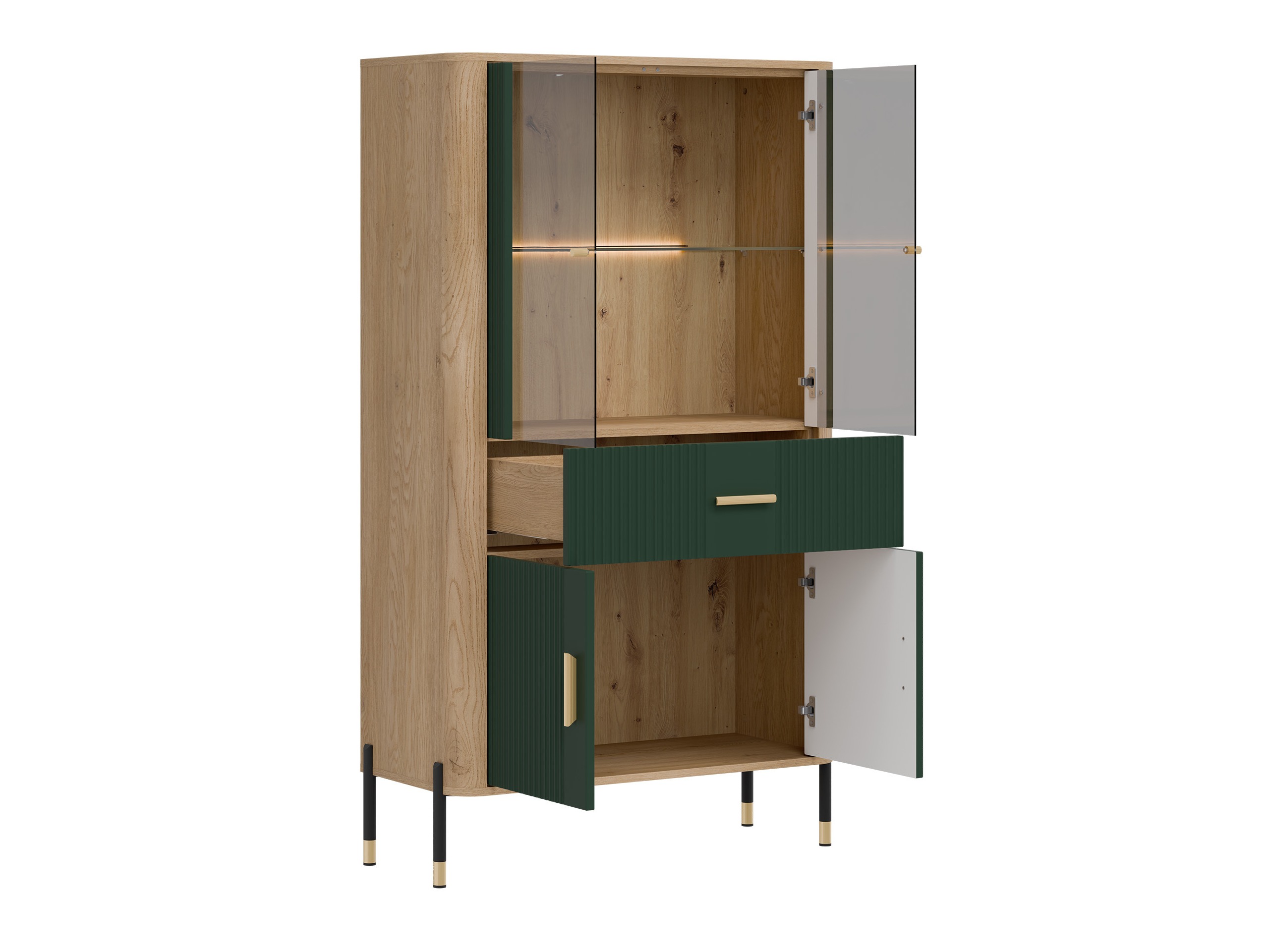 Boekenkast Flosora 125 (Groen)