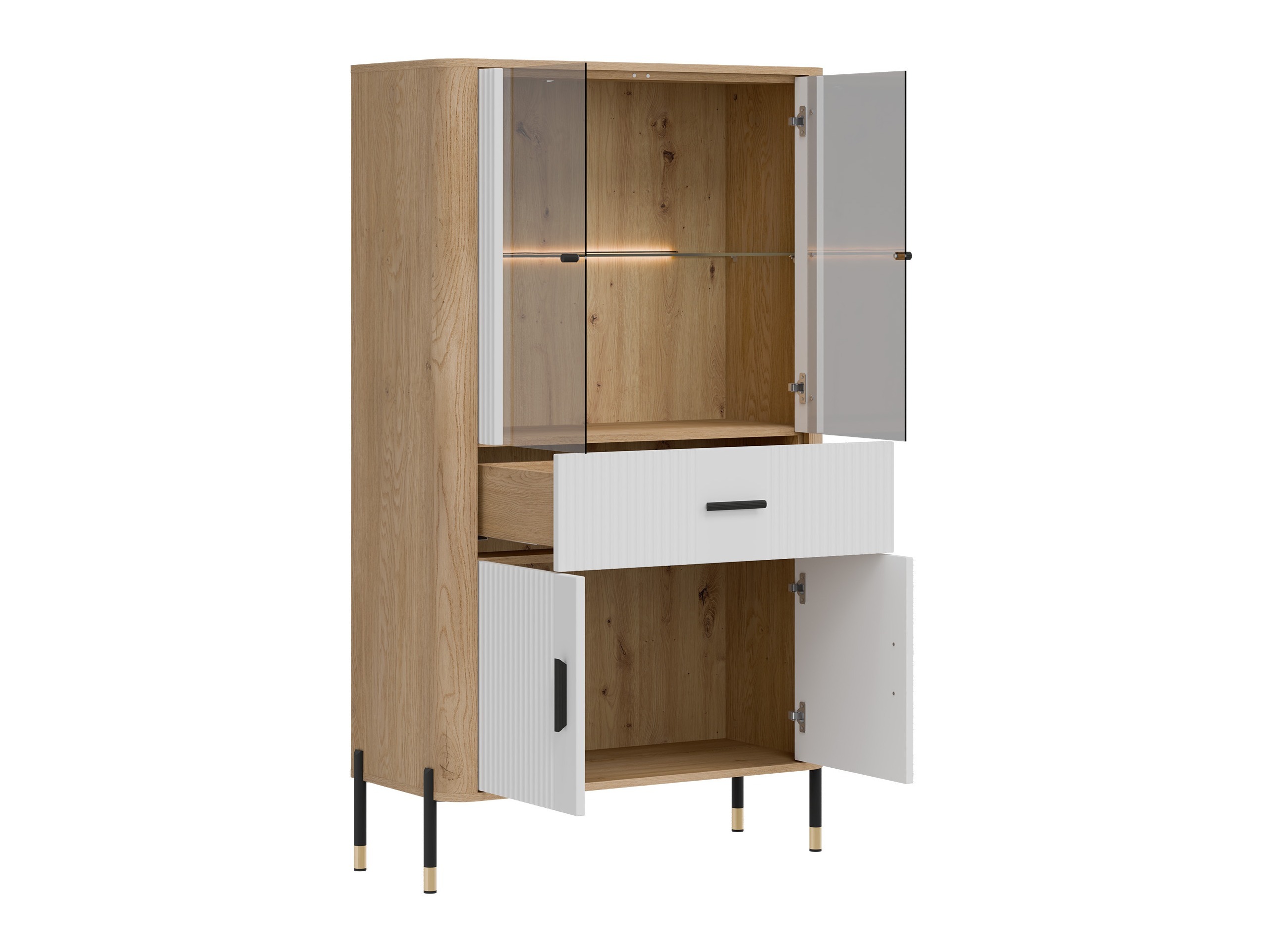 Boekenkast Flosora 125 (Wit)