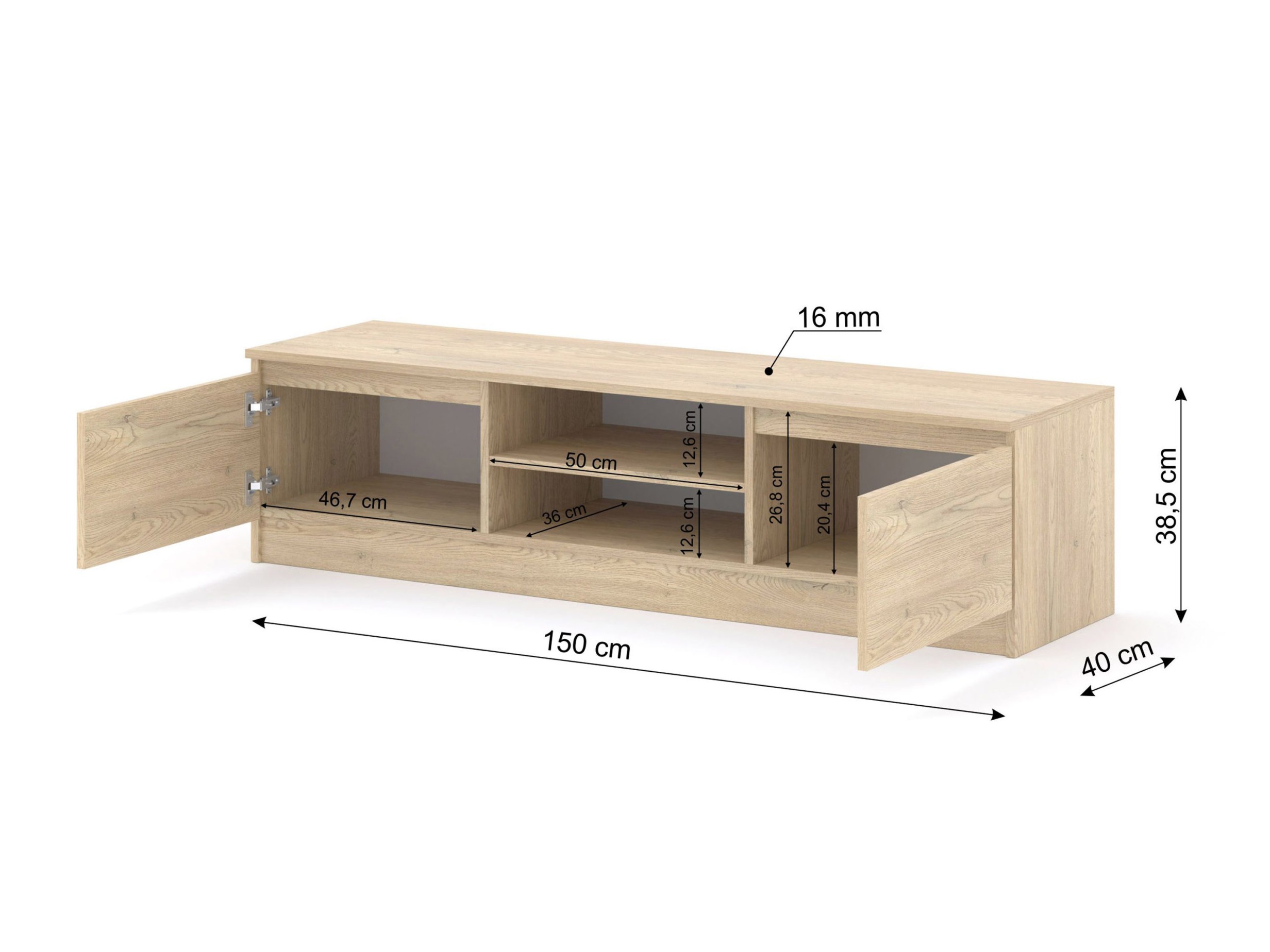 TV-meubel Buffalo 198 (Eiken)