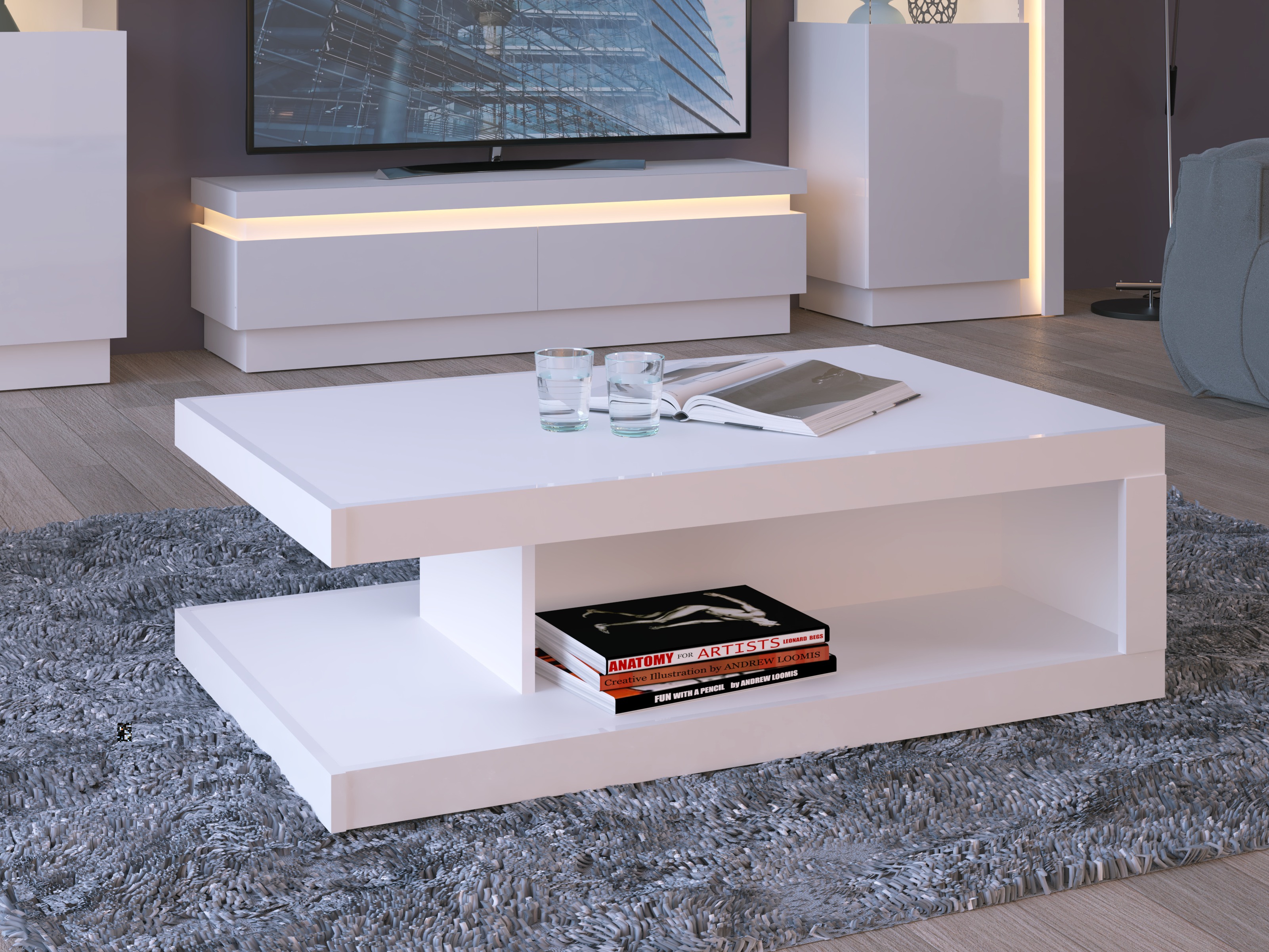 Salontafel Feldeli 105 (Wit)