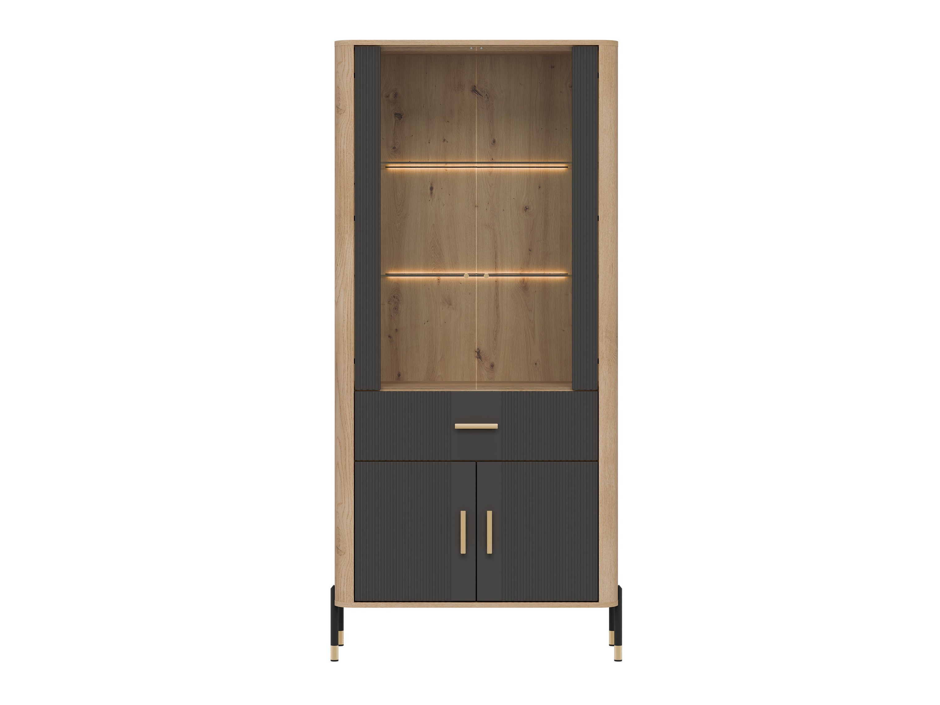 Boekenkast Flosora 129 (Antraciet)