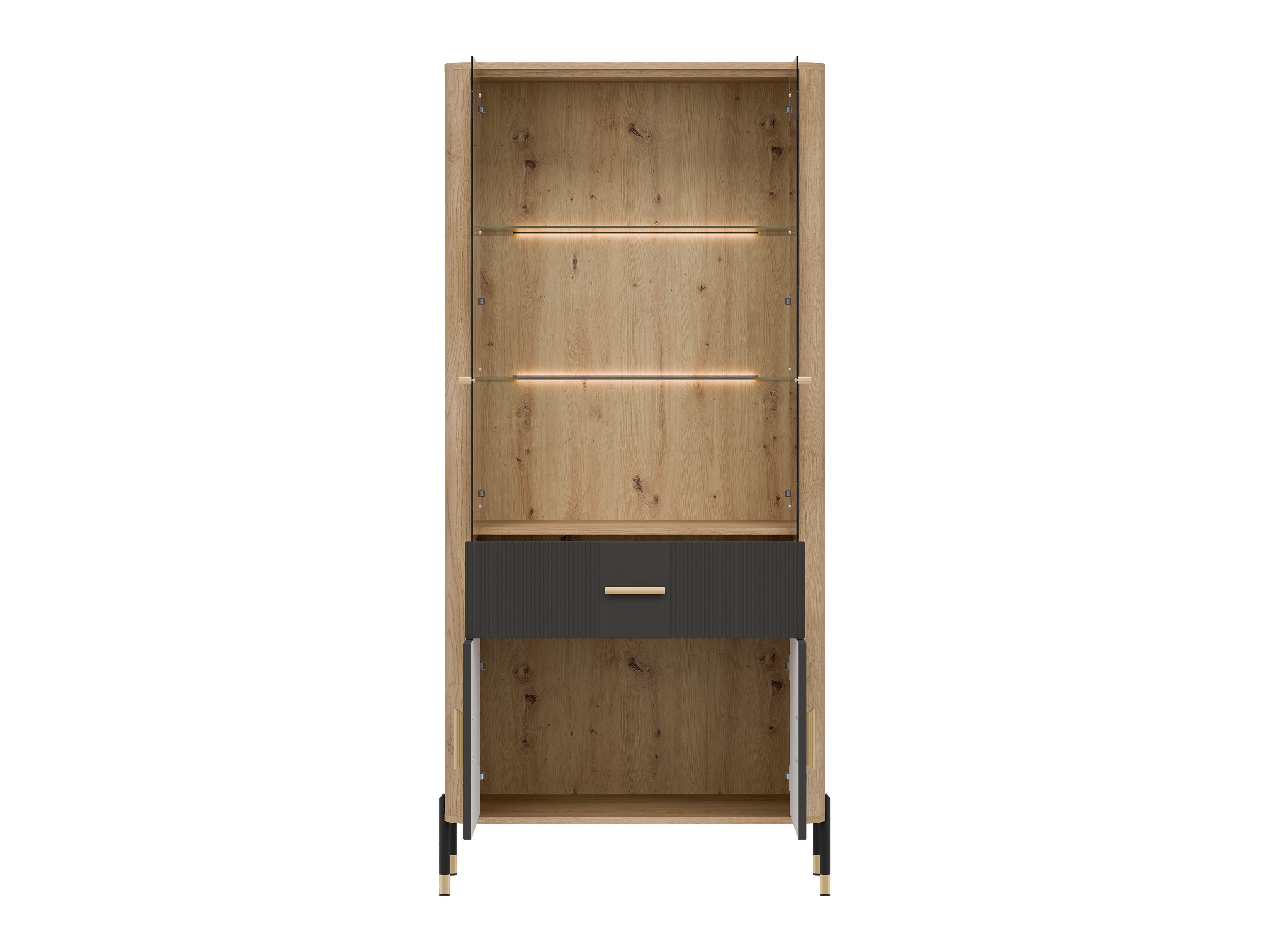 Boekenkast Flosora 129 (Antraciet)