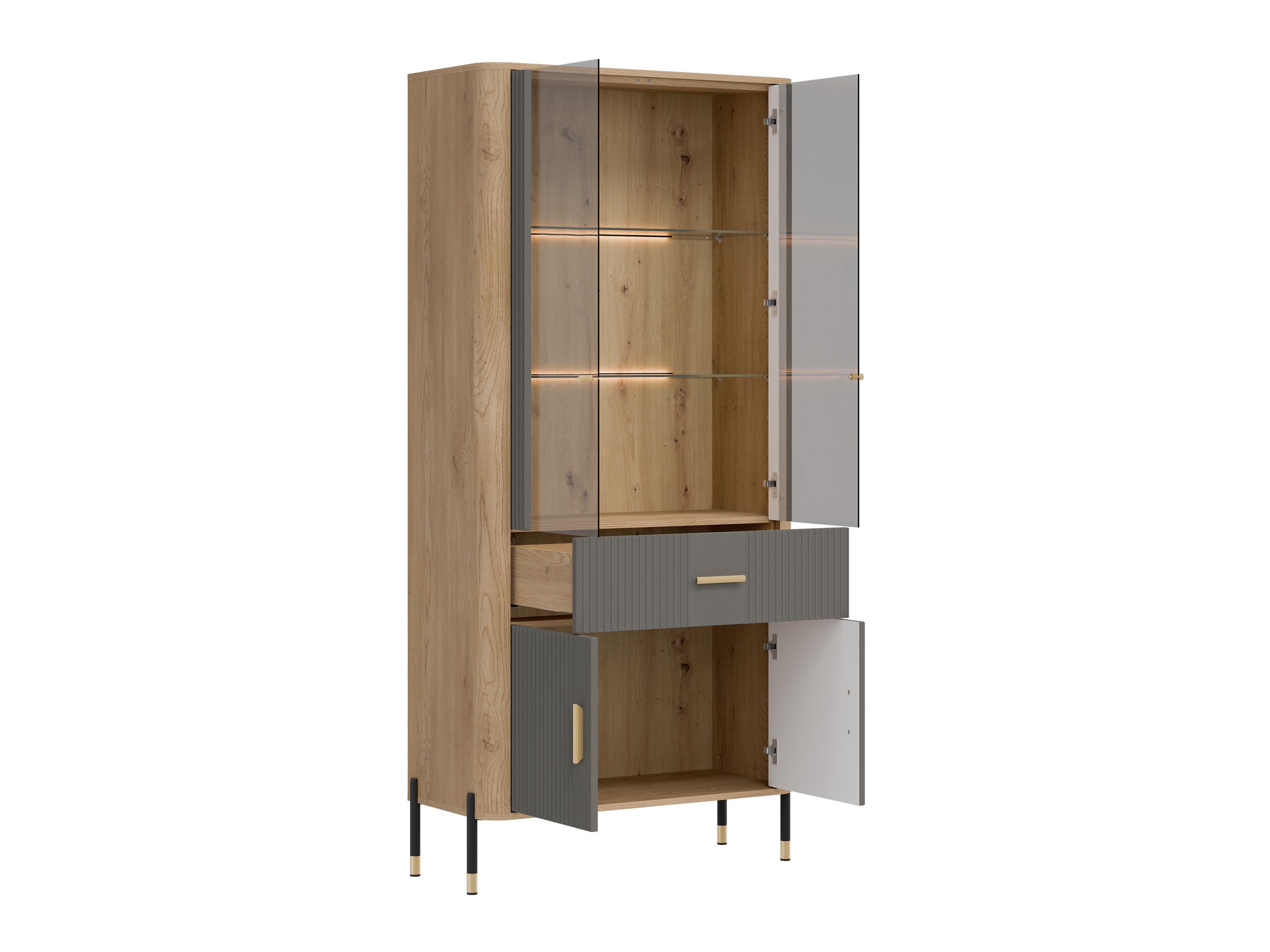 Boekenkast Flosora 129 (Grijs)