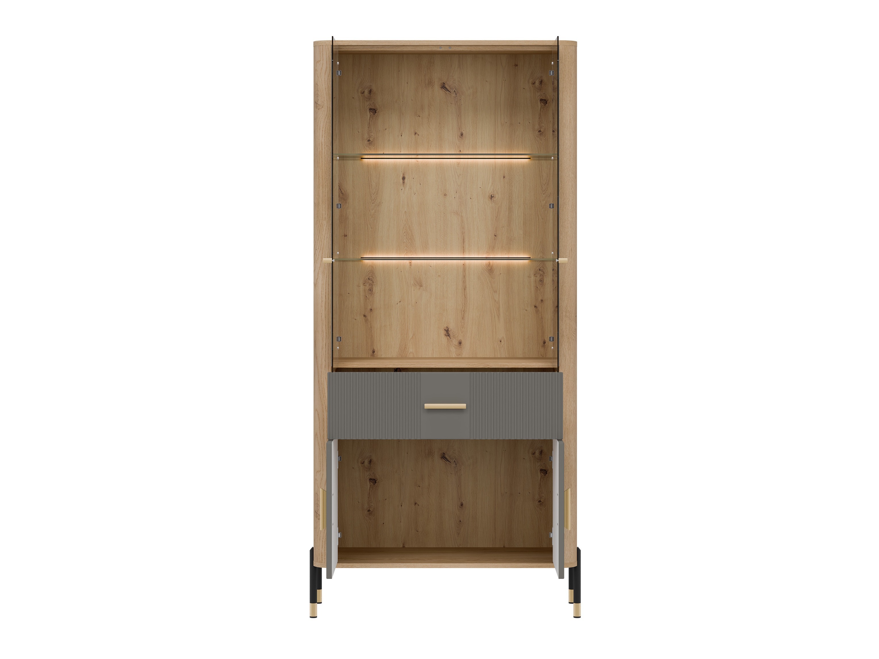 Boekenkast Flosora 129 (Grijs)