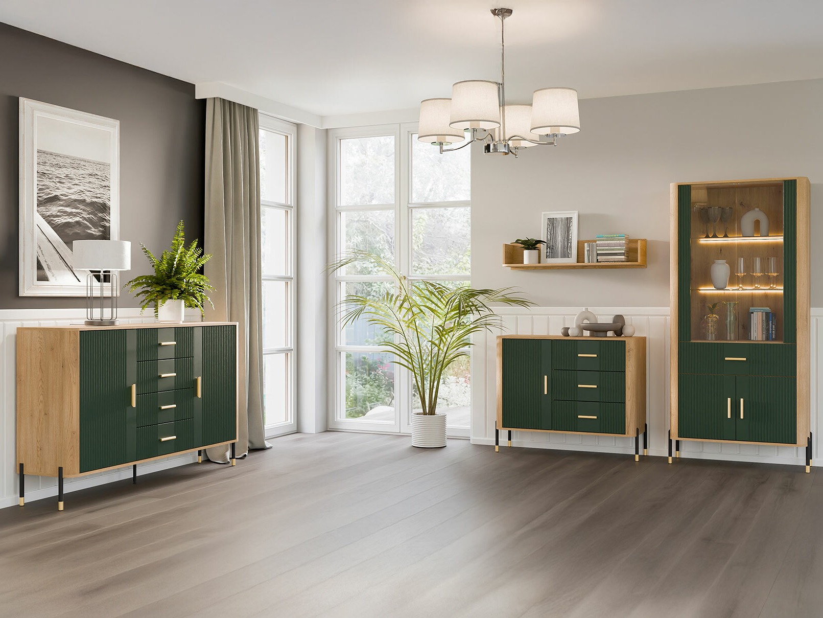 Boekenkast Flosora 129 (Groen)