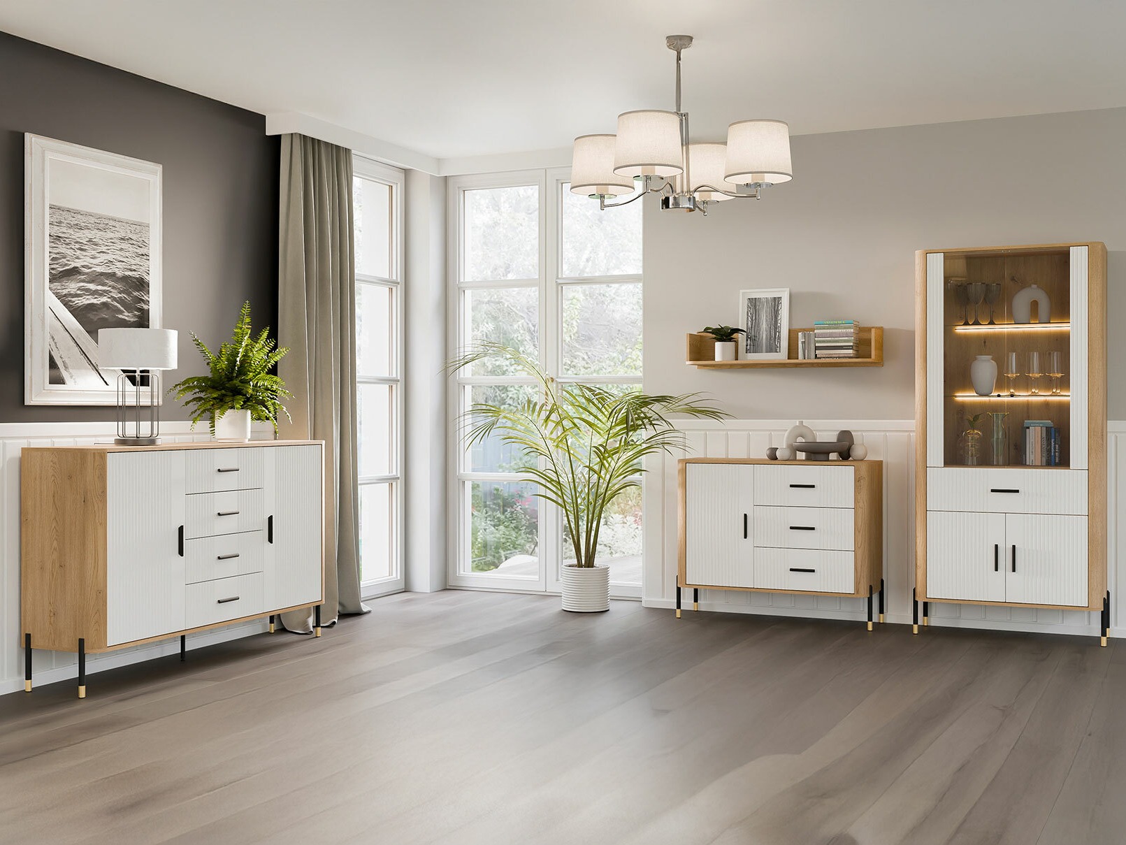 Boekenkast Flosora 129 (Wit)