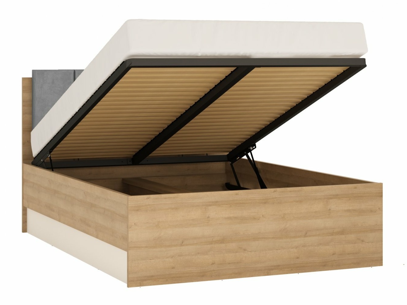 Slaapkamer set Feldeli 122 (Riviera eiken + Glanzend wit)