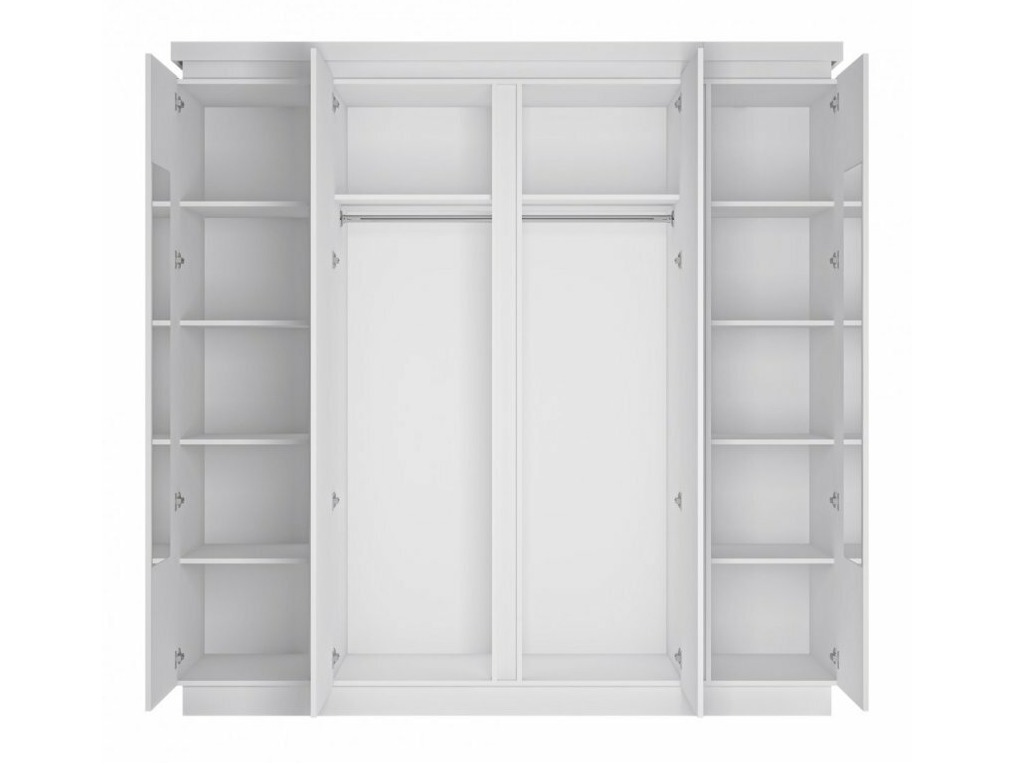 Slaapkamer set Feldeli 122 (Wit + Glanzend wit)