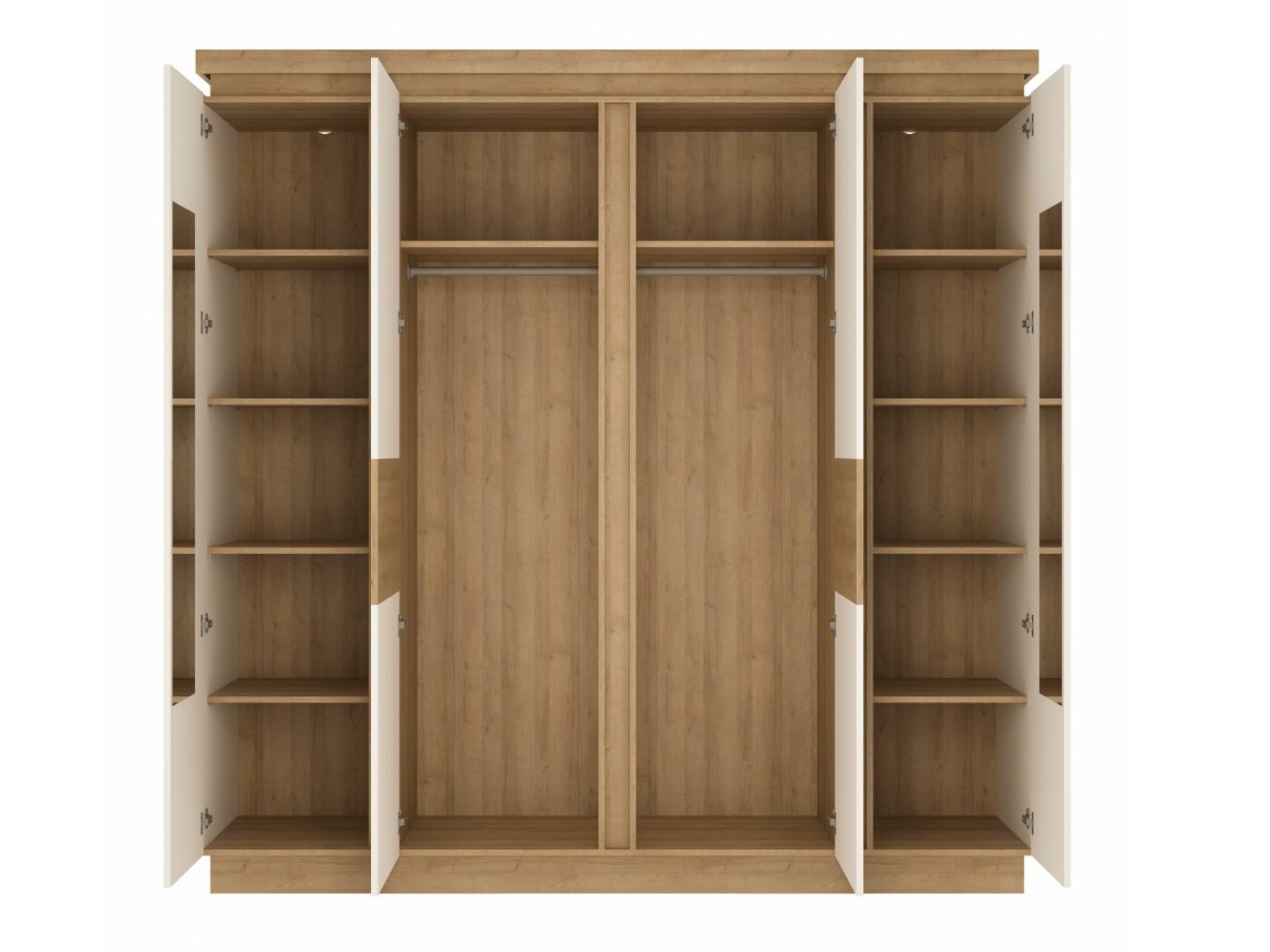 Slaapkamerset Feldeli 122 (Riviera eiken + Glanzend wit)