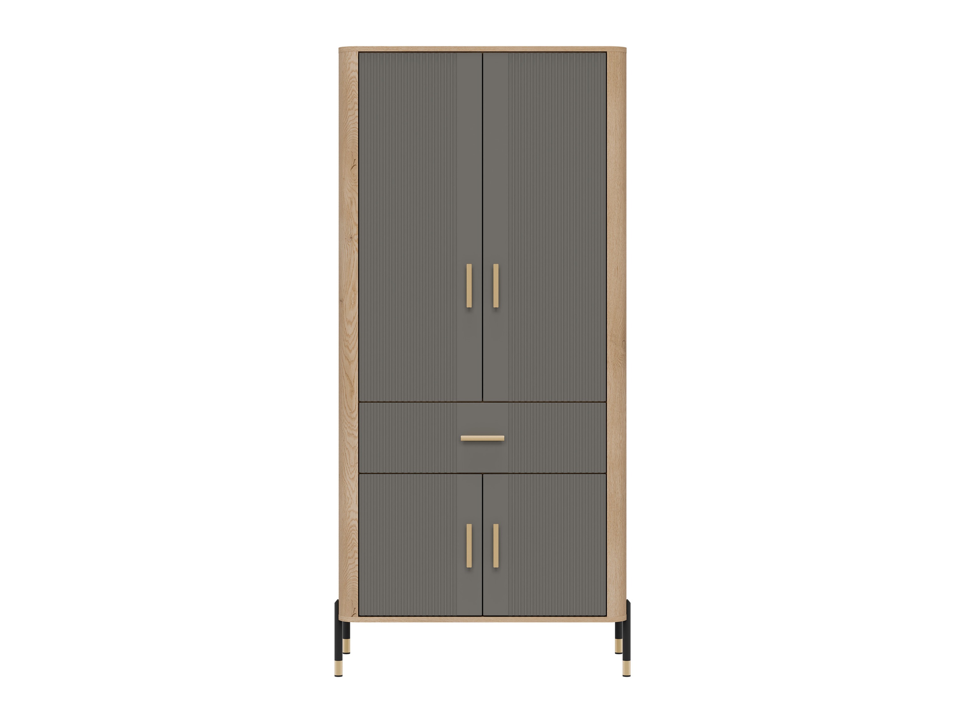 Kledingkast Flosora 133 (Grijs)