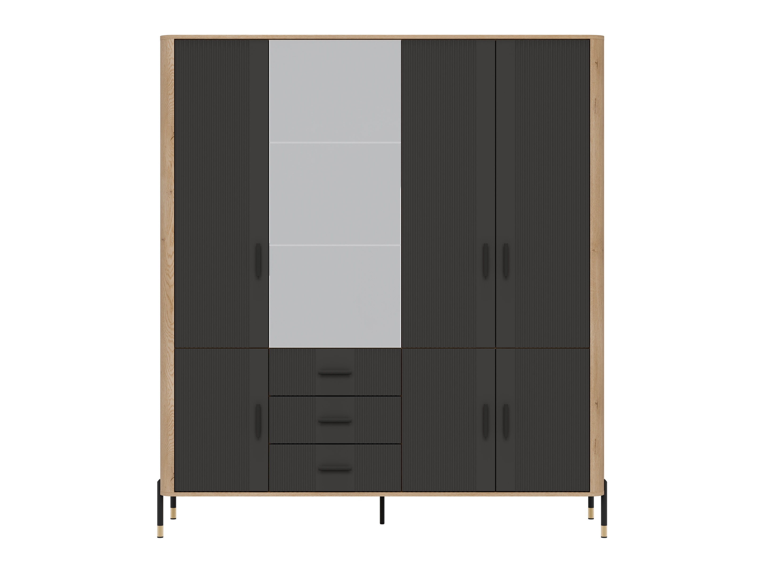 Kledingkast Flosora 135 (Antraciet)