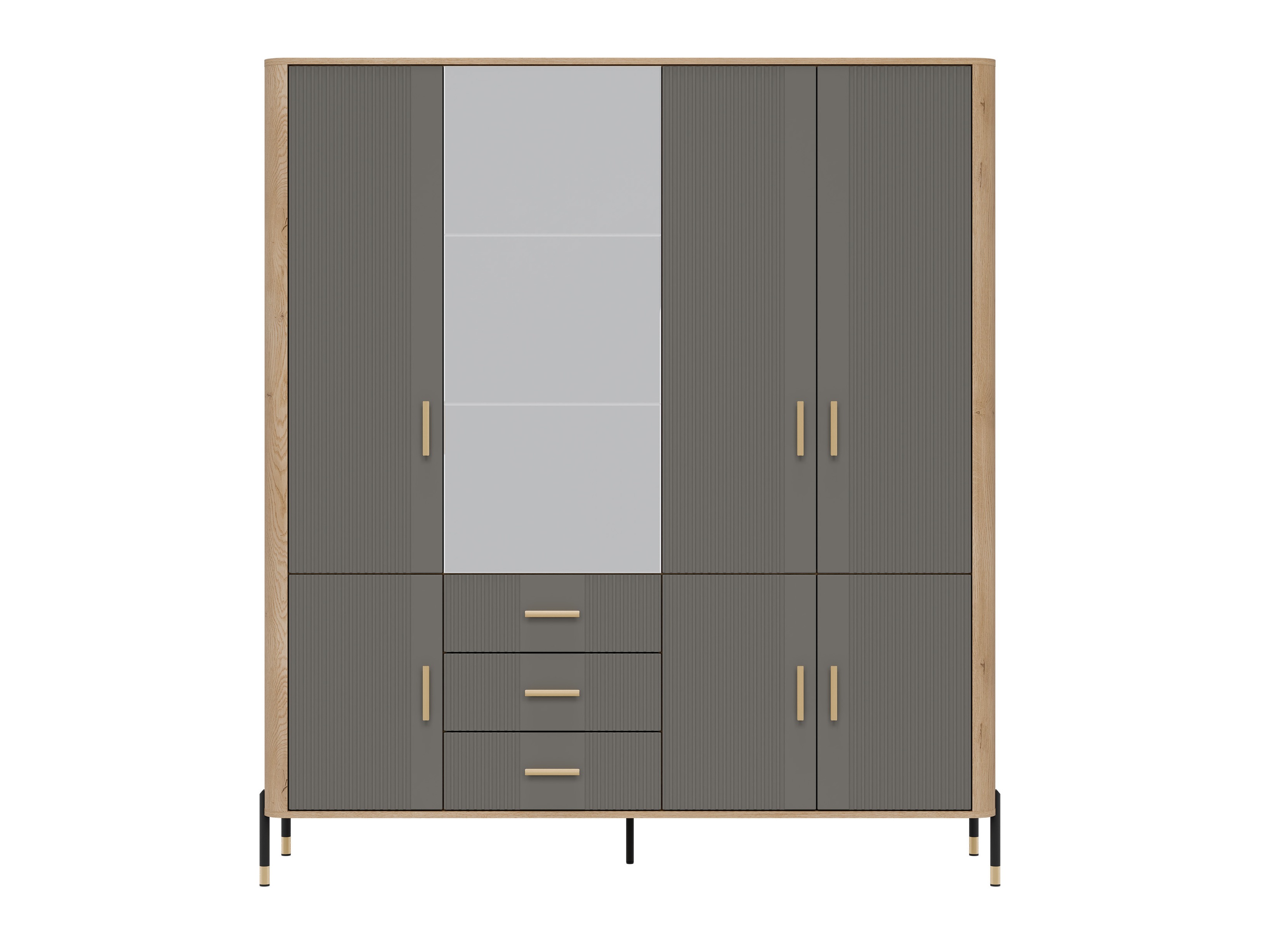 Kledingkast Flosora 135 (Grijs)