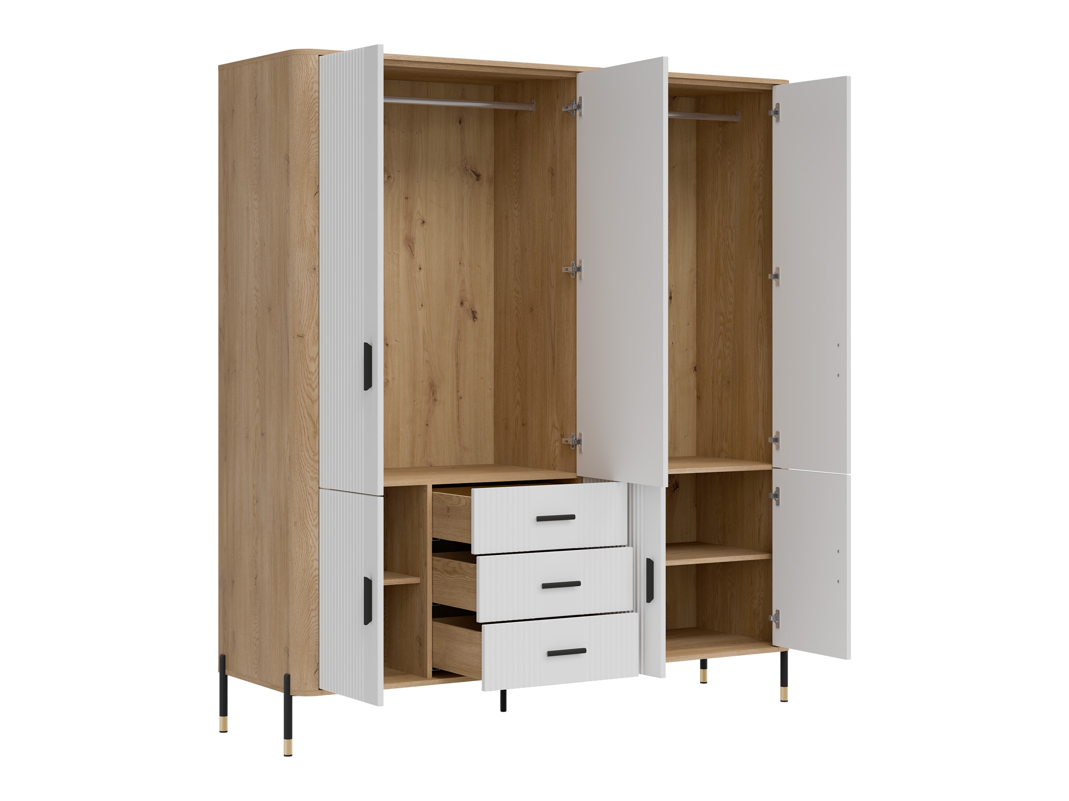 Kledingkast Flosora 135 (Wit)