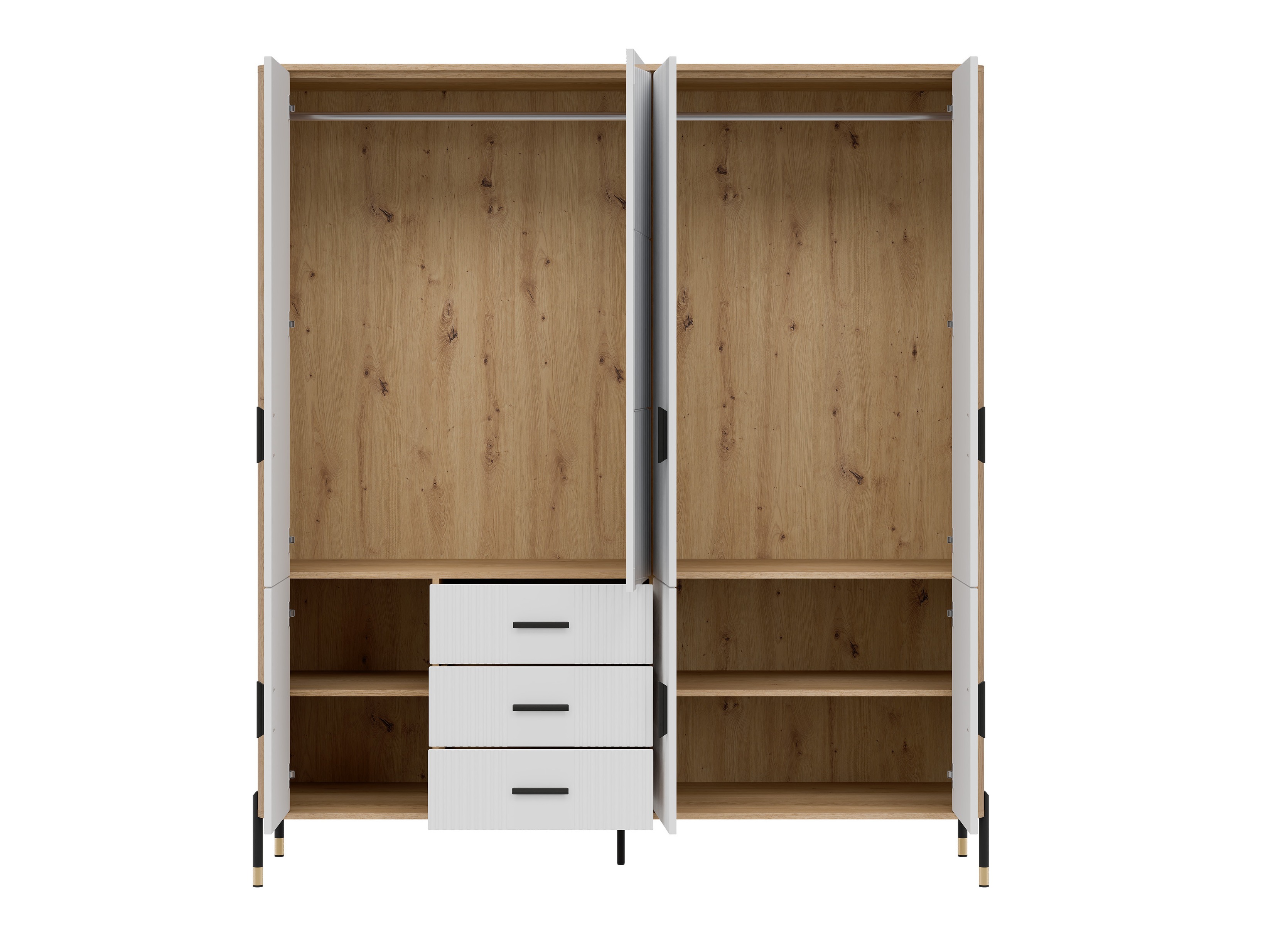 Kledingkast Flosora 135 (Wit)