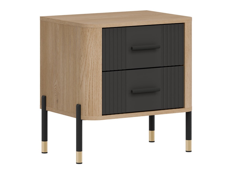 Nachtkastje Flosora 140 (Antraciet)