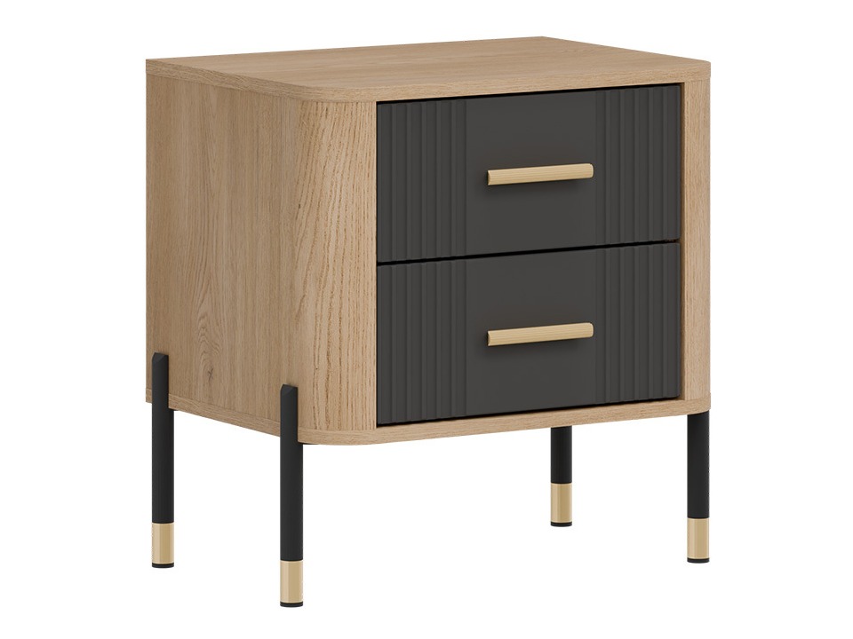 Nachtkastje Flosora 140 (Antraciet)