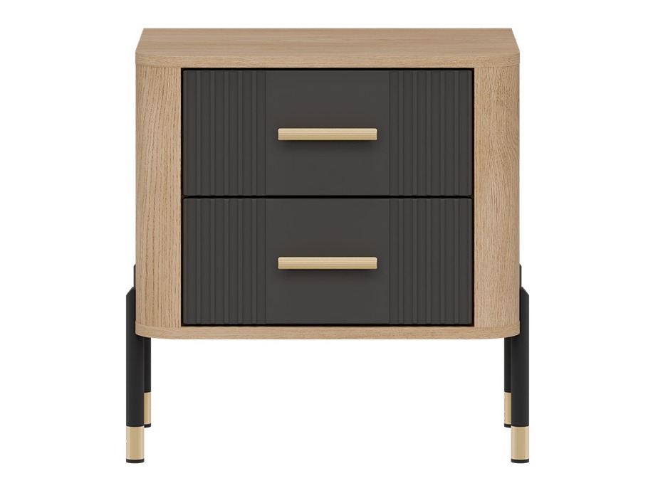 Nachtkastje Flosora 140 (Antraciet)