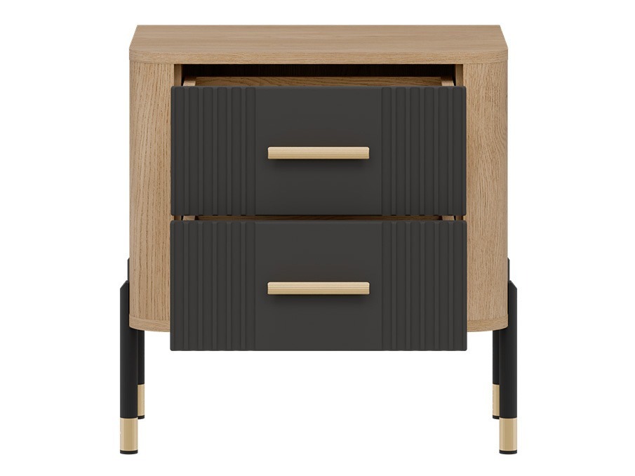 Nachtkastje Flosora 140 (Antraciet)