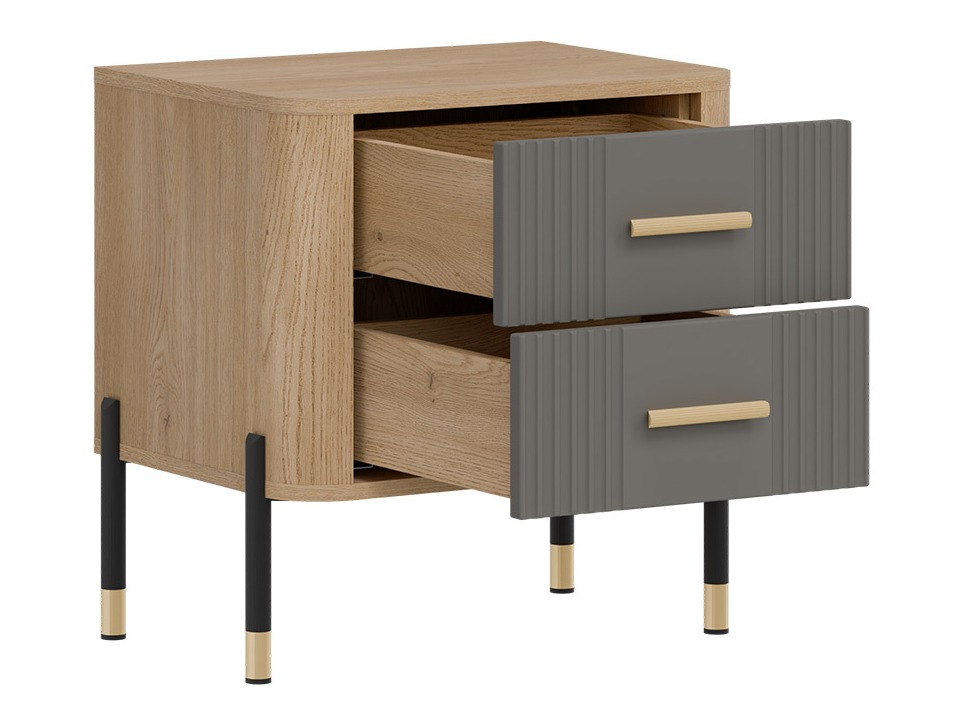 Nachtkastje Flosora 140 (Grijs)