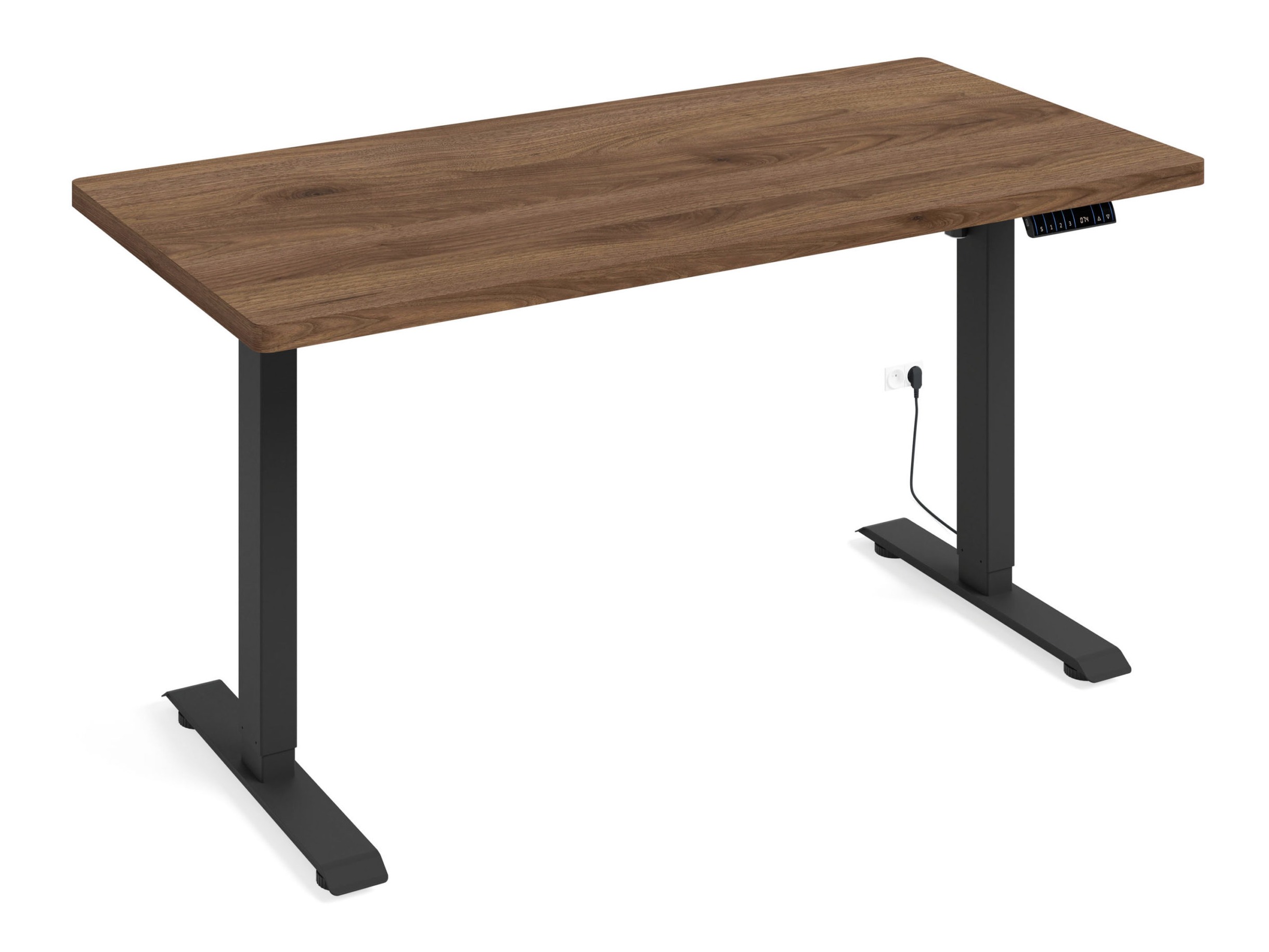 In hoogte verstelbaar bureau Buffalo 184 (Zwart)