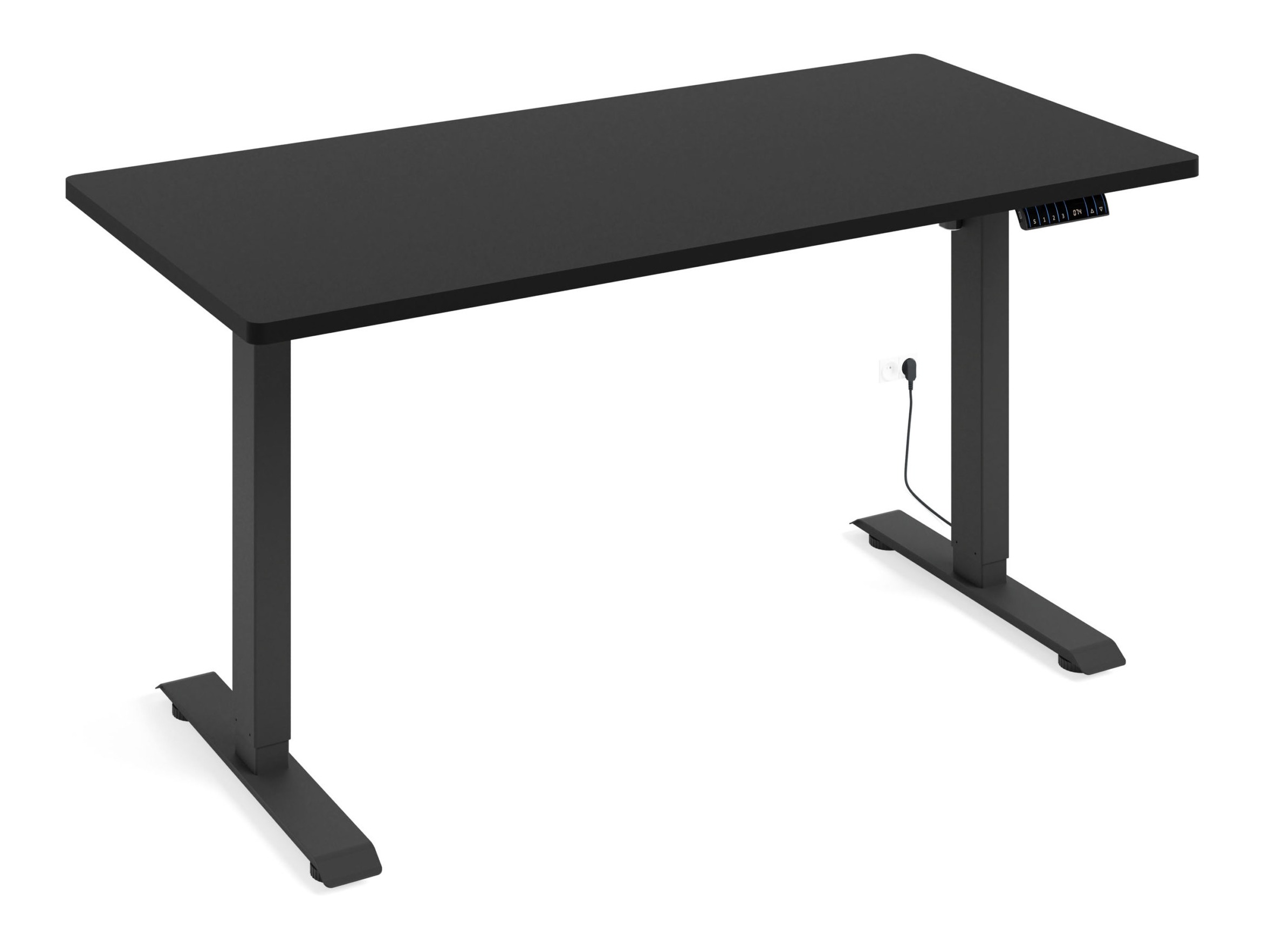 In hoogte verstelbaar bureau Buffalo 184 (Zwart)