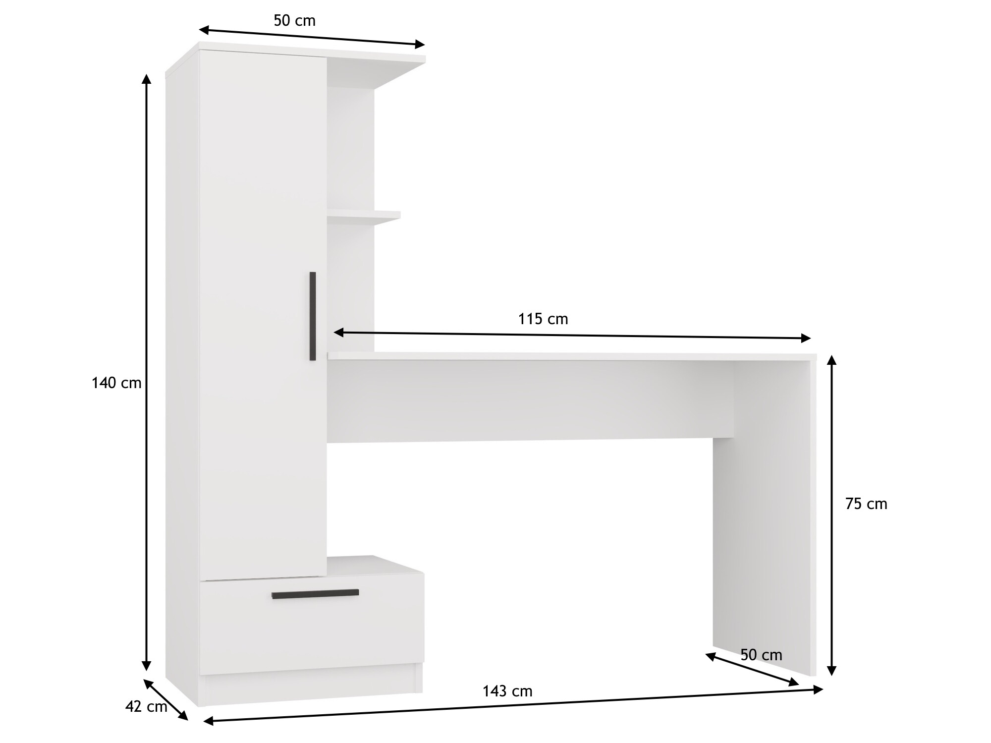 Bureau Mandeville 321 (Artisan eiken)