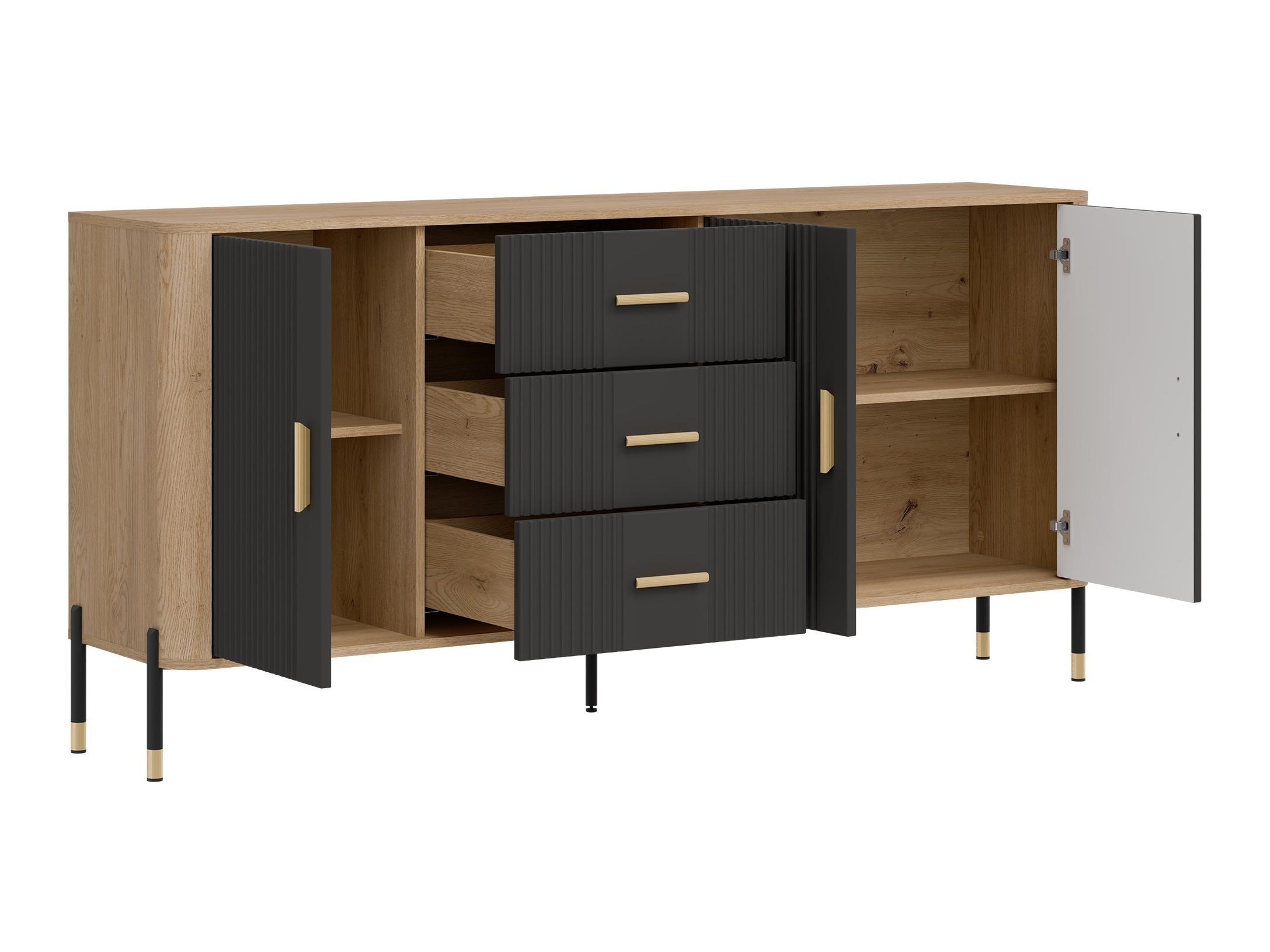 Woonkamerset Flosora 147 (Antraciet)