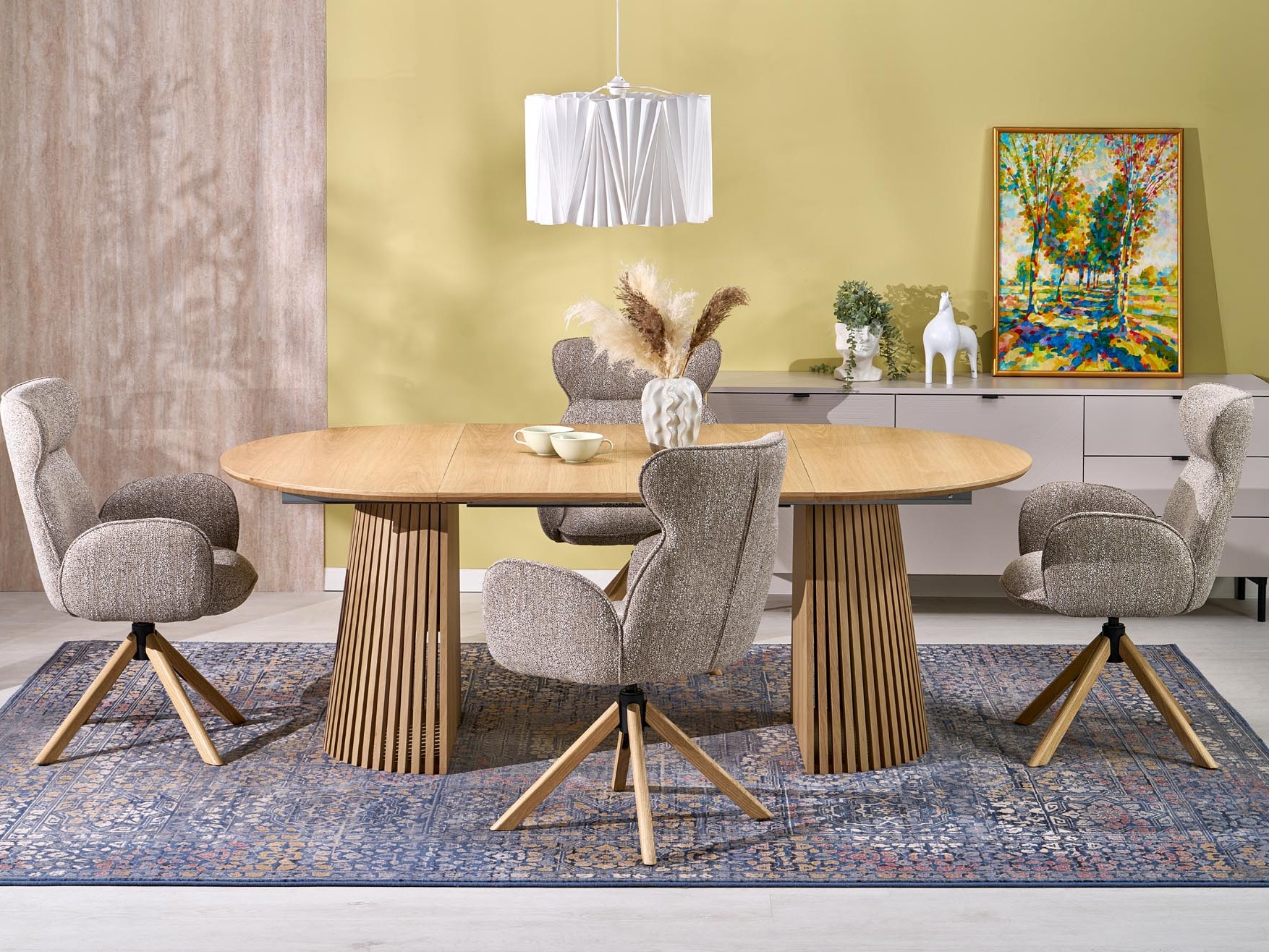 Stoel Houston 2041 (Beige + Licht hout)