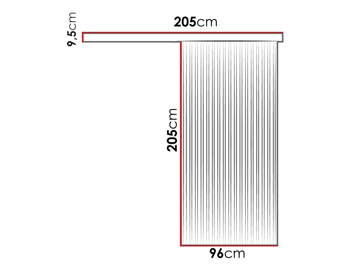 Schuifdeuren Dover 203 (Antraciet + Zwart)