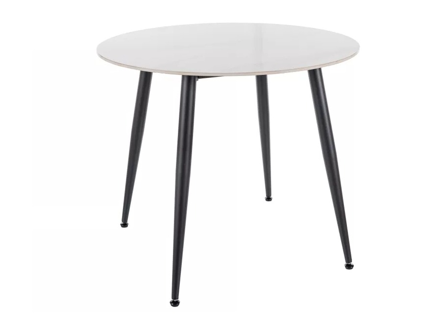 Tafel Detroit 871 (Wit marmer + Zwart)