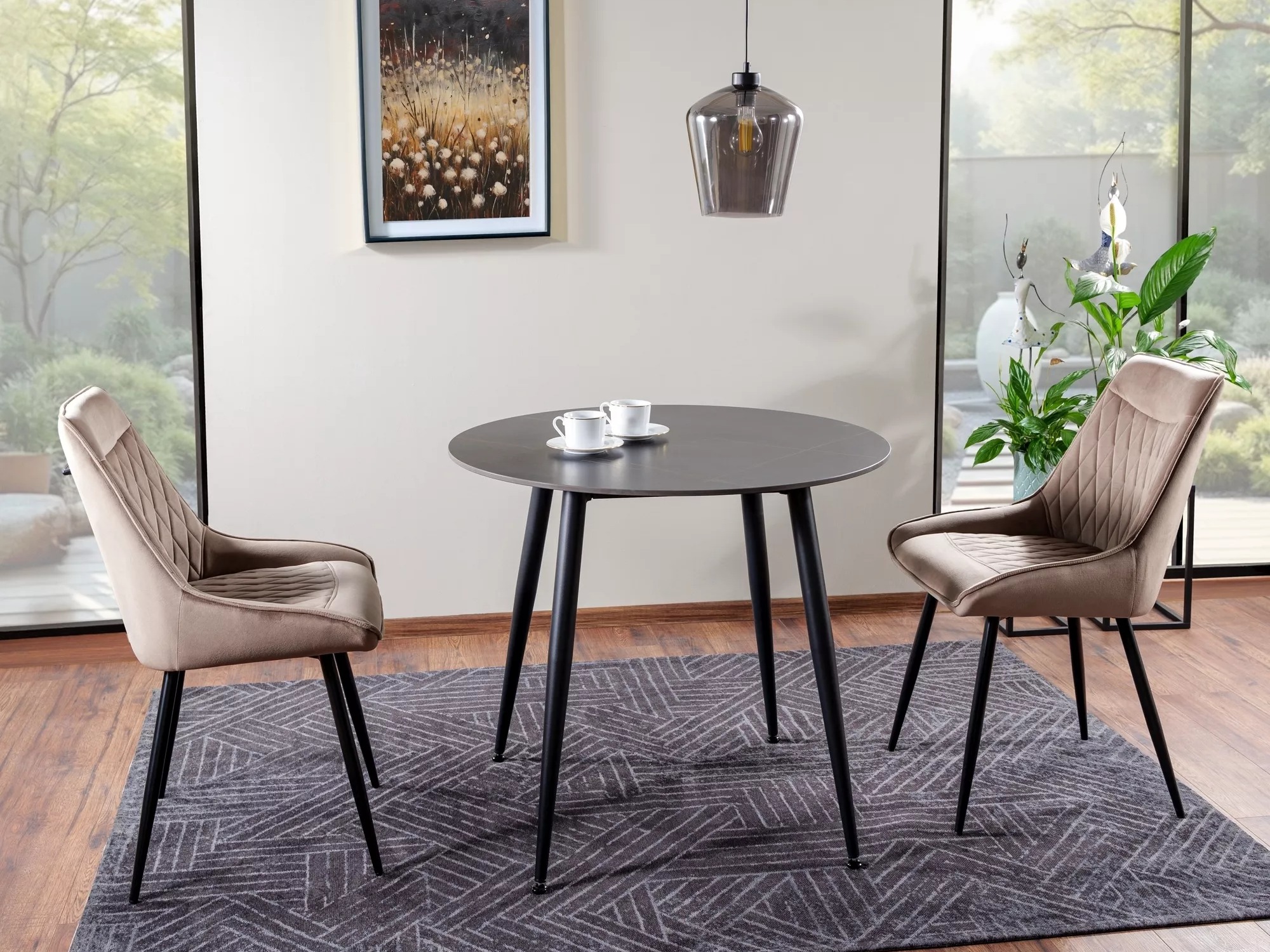 Tafel Detroit 871 (Zwart marmer)
