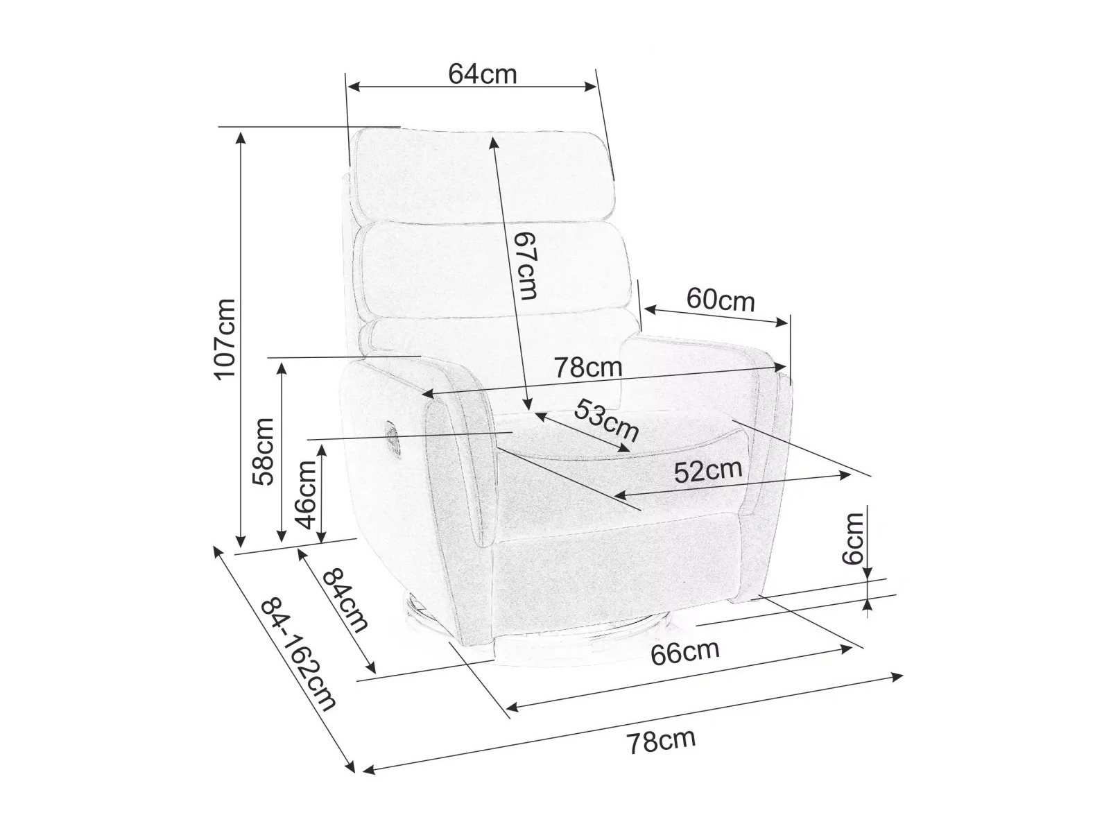 Relaxfauteuil Detroit 877 (Grijs)